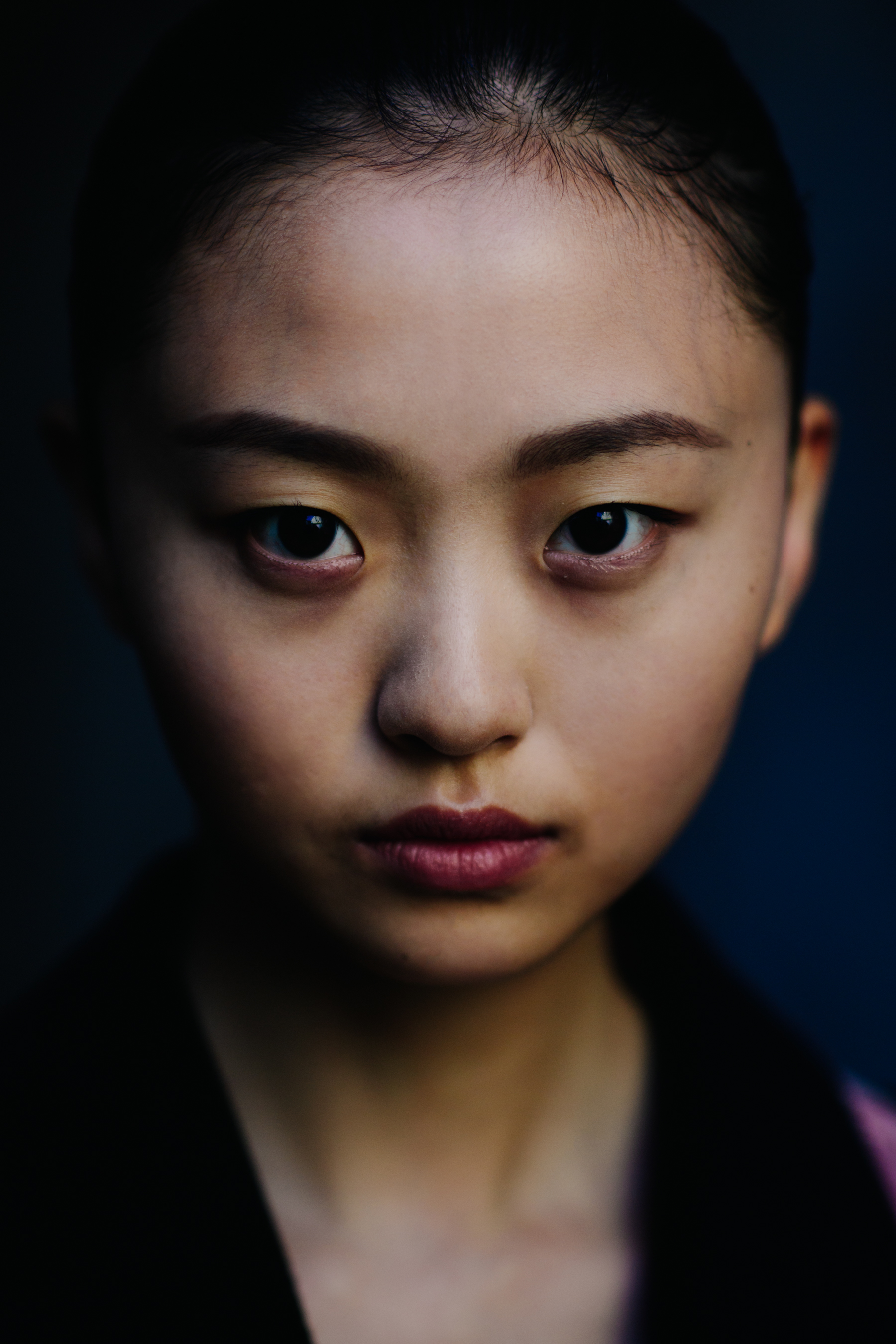 Portrait of a model after the show