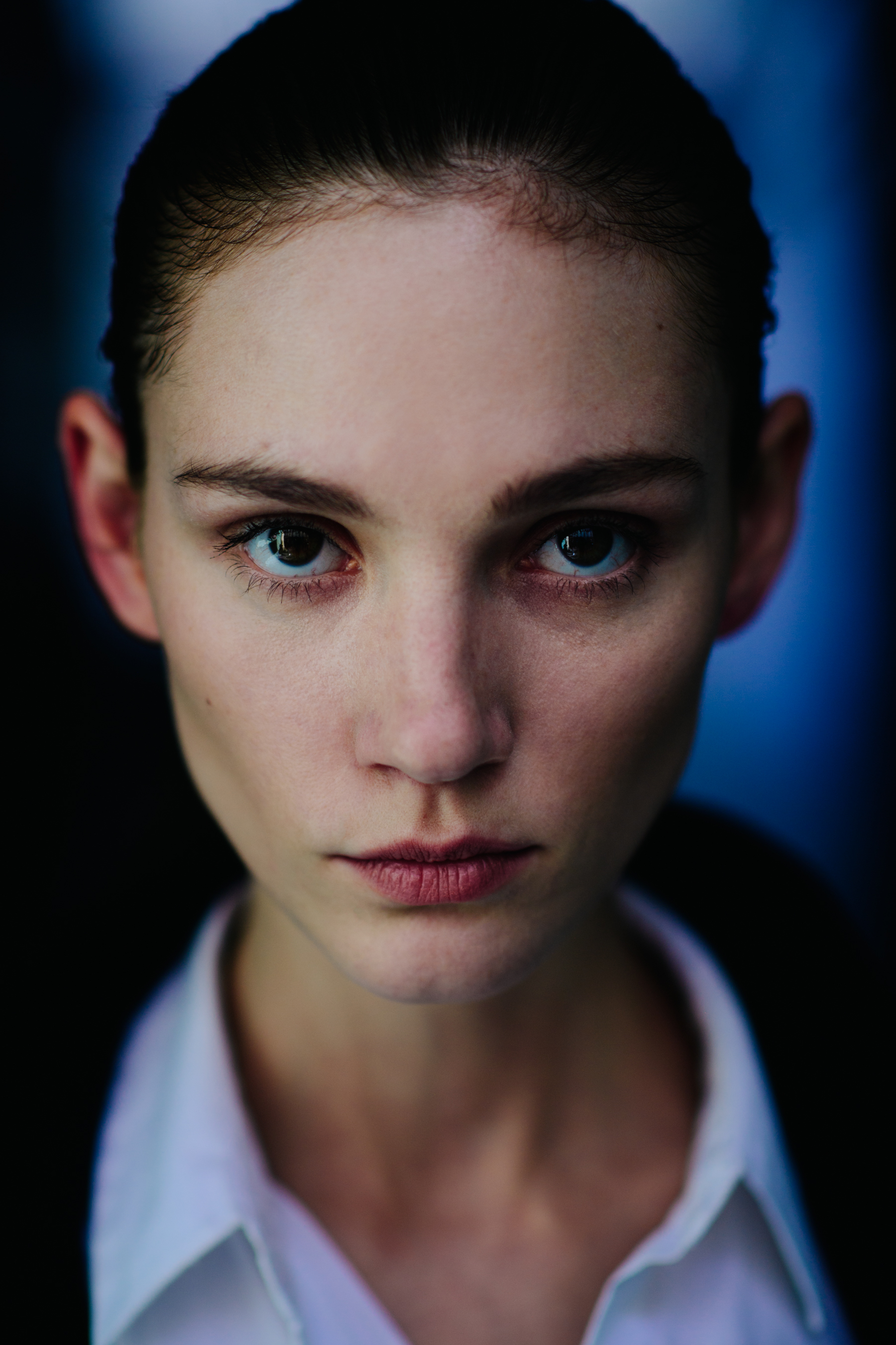 Portrait of a model after the show