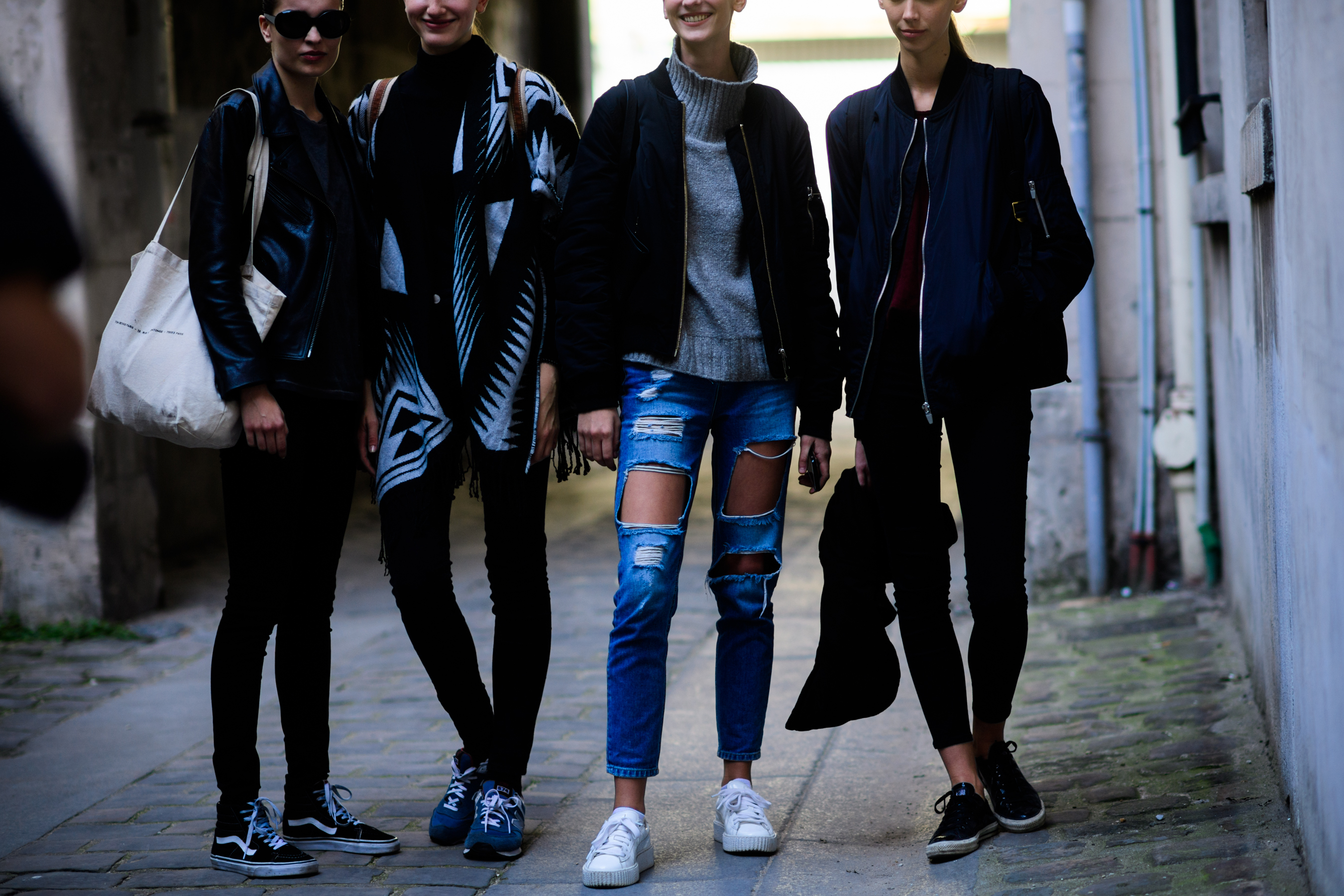 Group of models after the show
