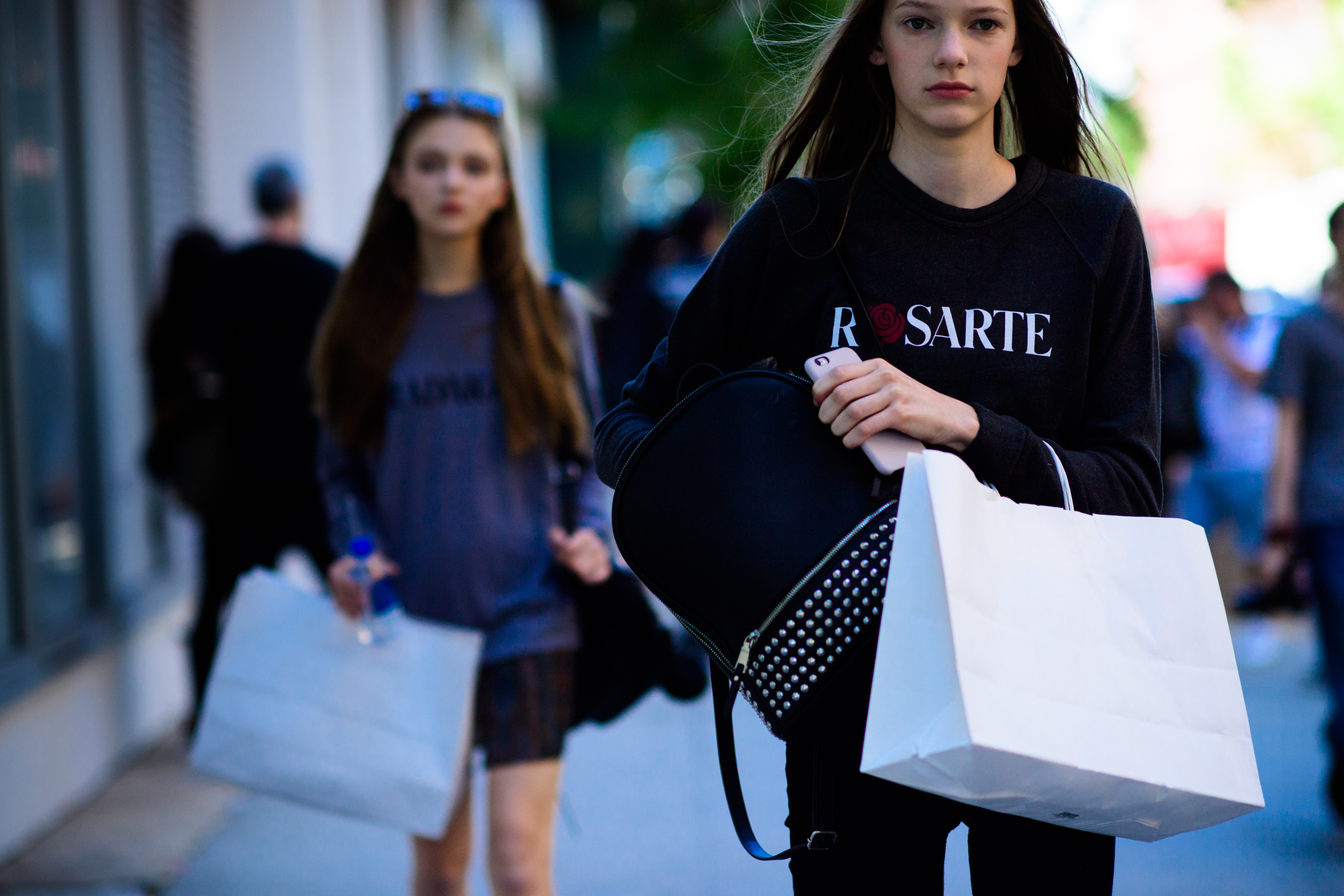 Models after the Rodarte show