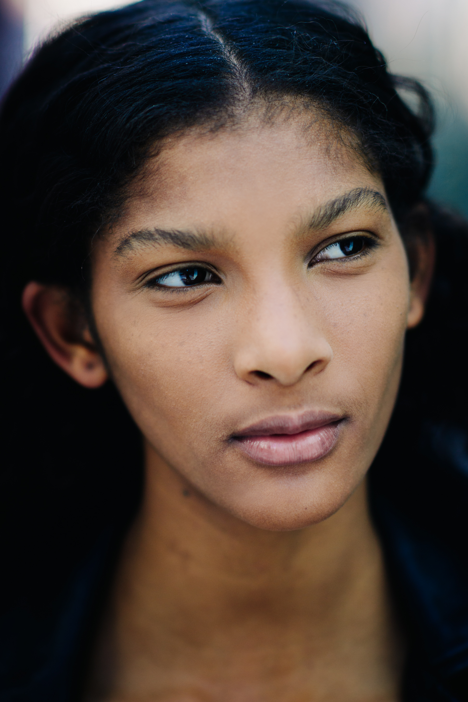 Portrait of a model after the show