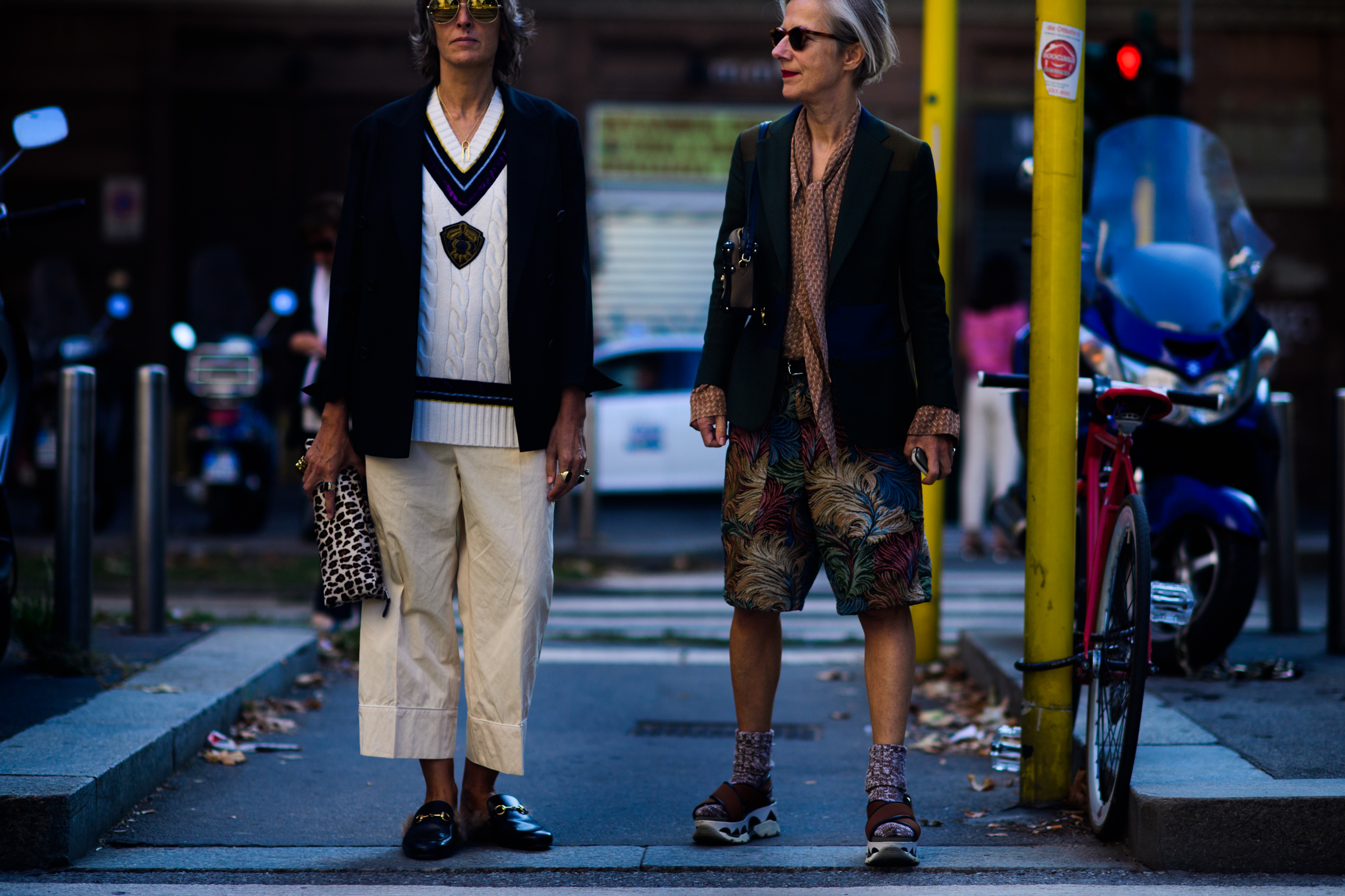 Two Italian women after Marni show