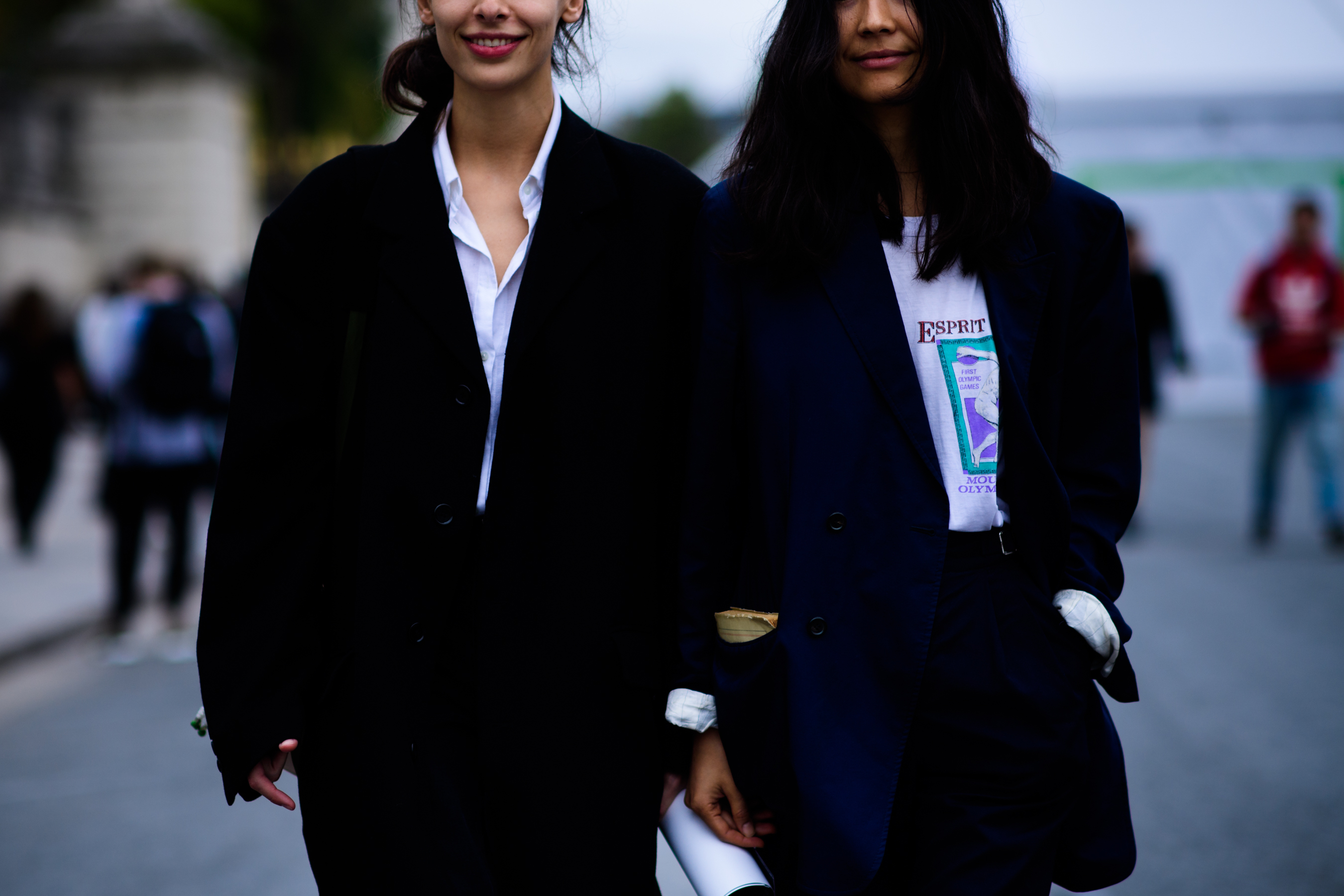 Two women wearing all black