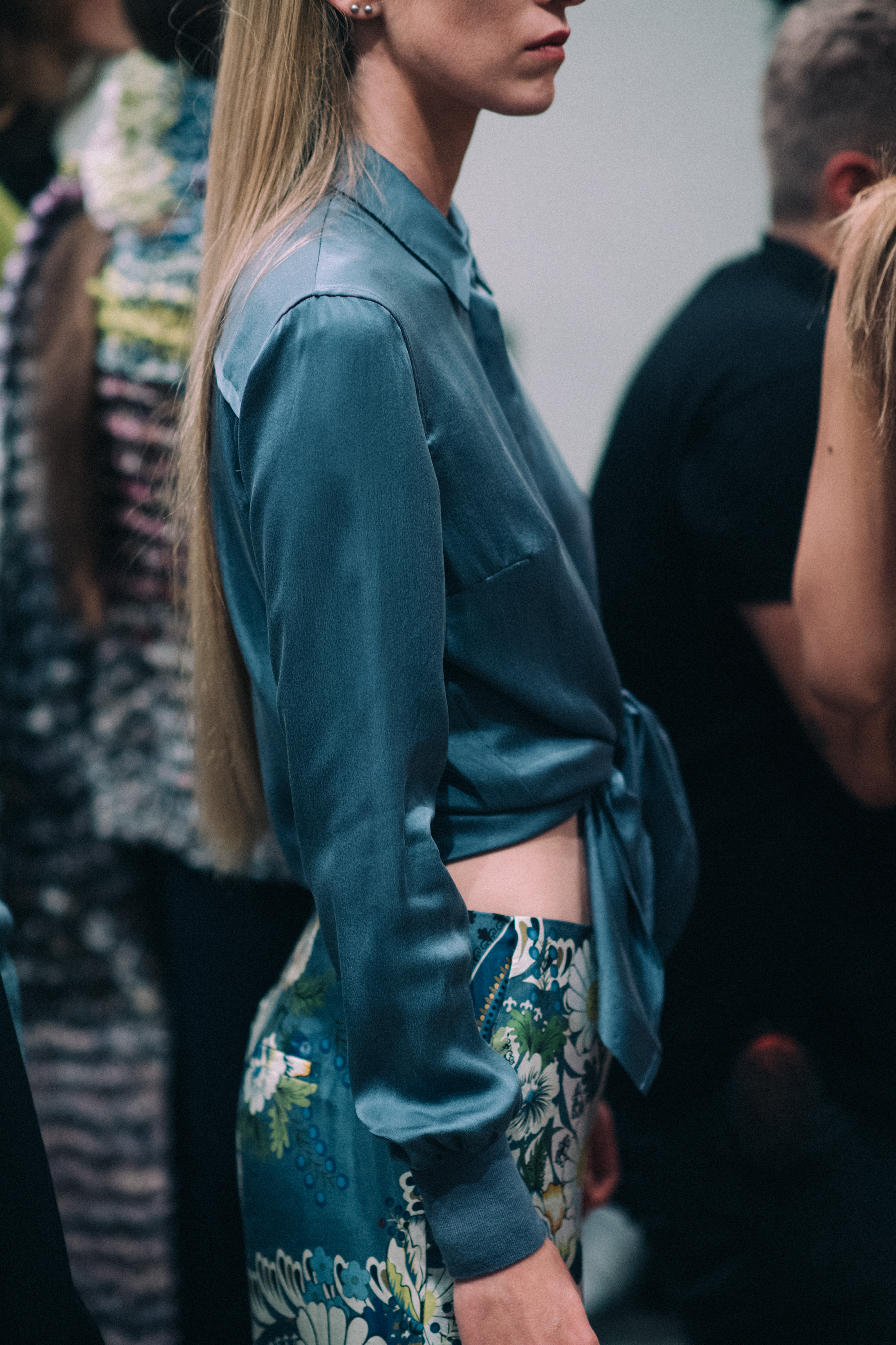 Model dressed before the show