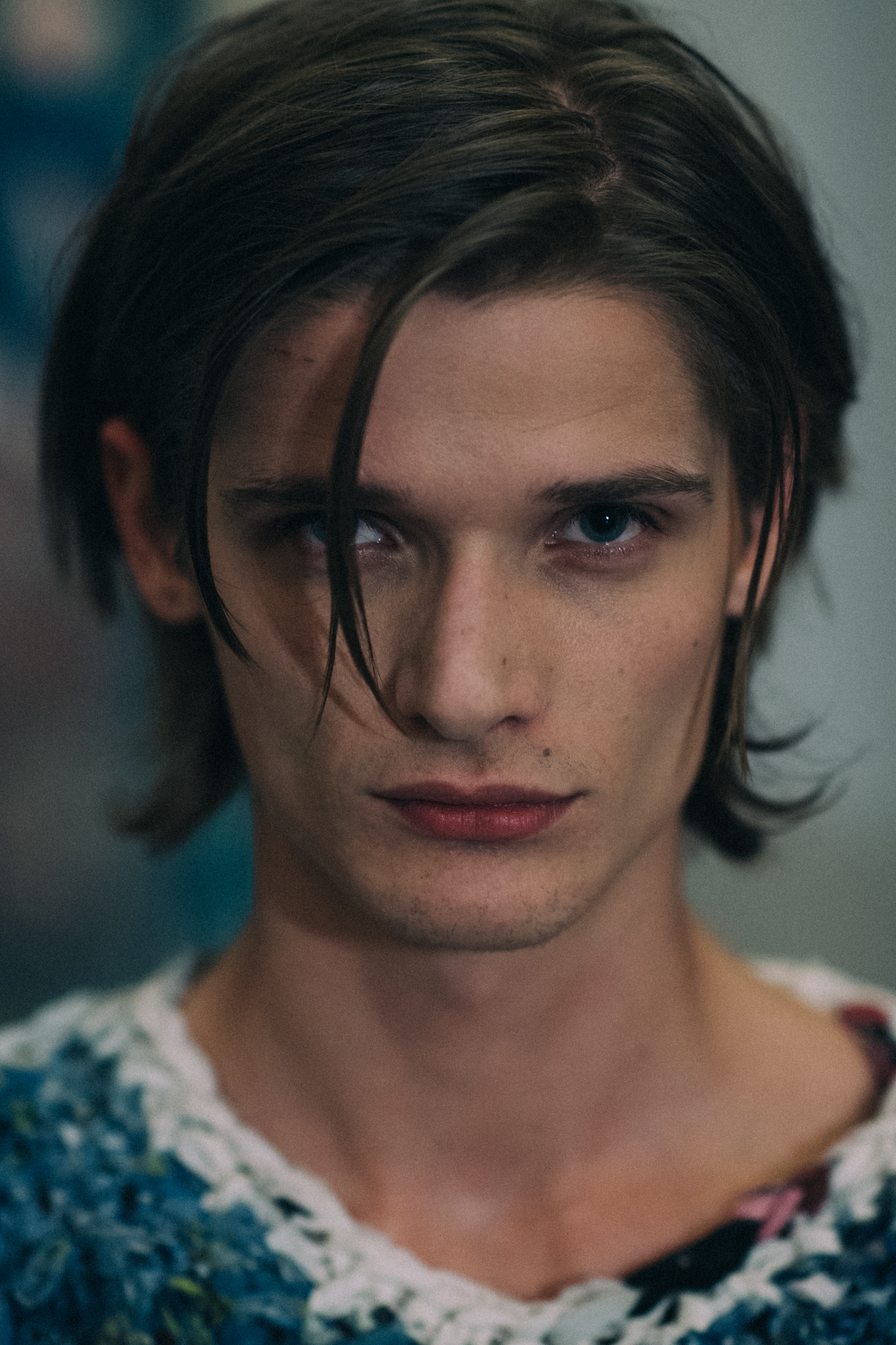 Portrait of Norwegian model before the show