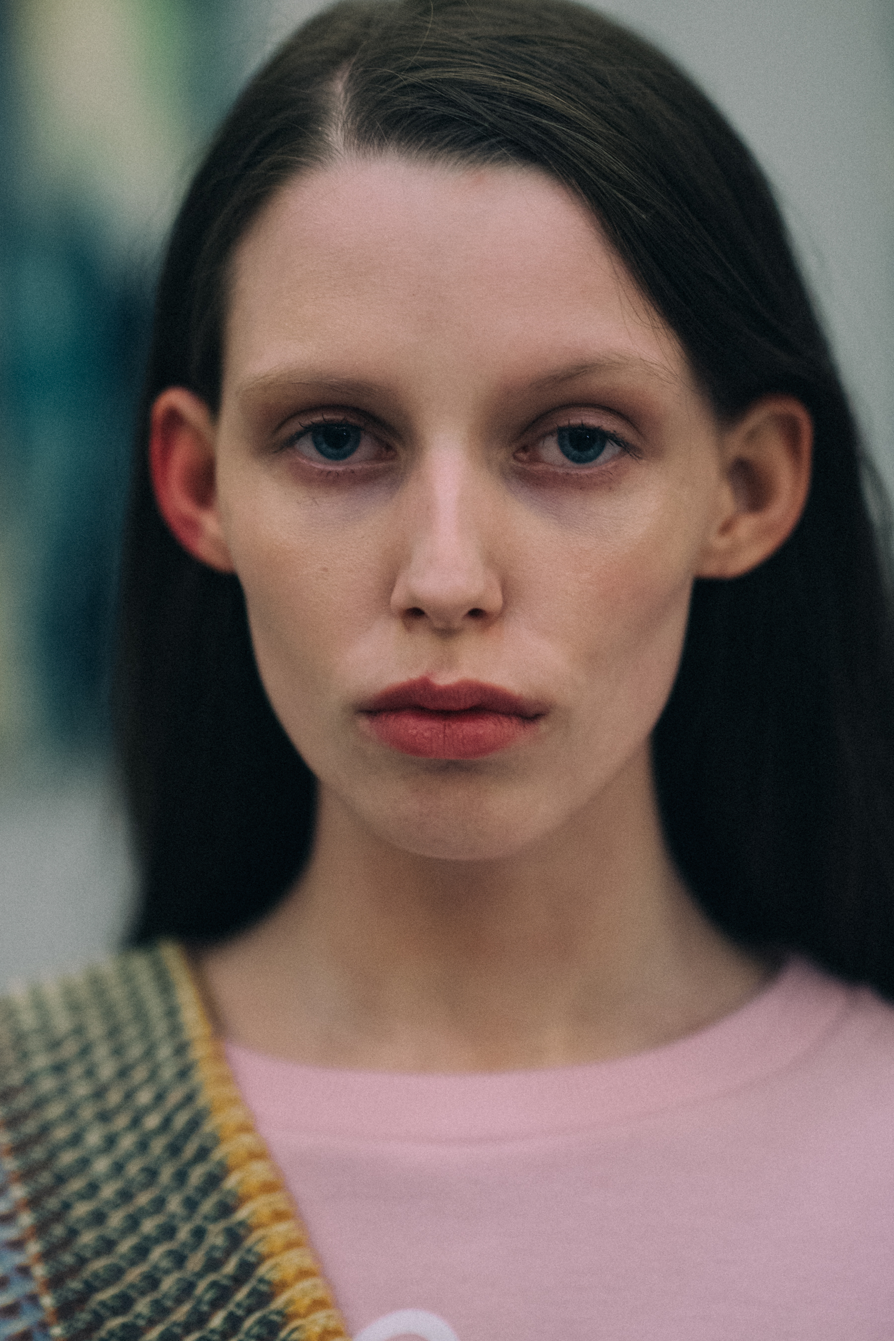 Portrait of a model before the show