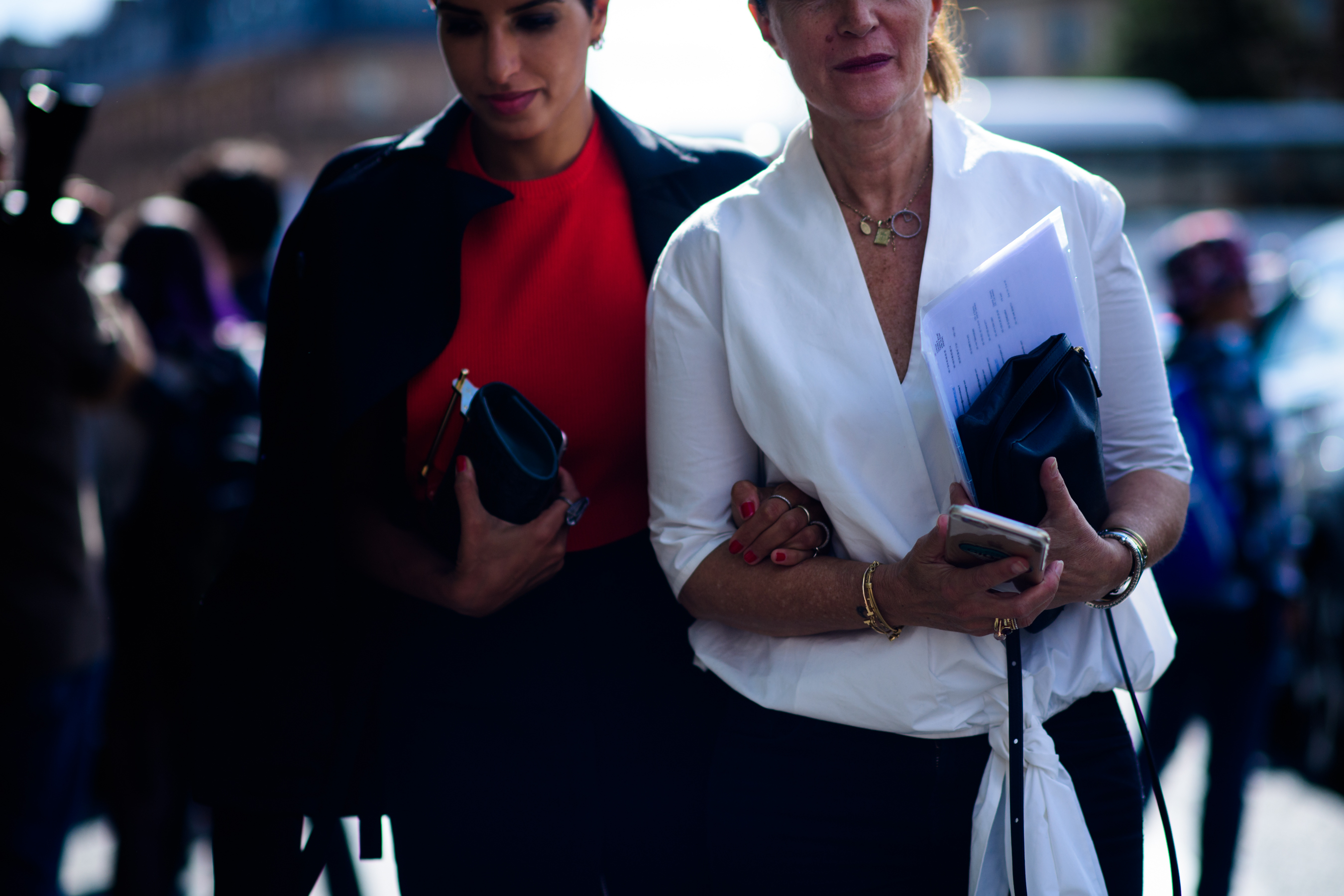 Two women before the show