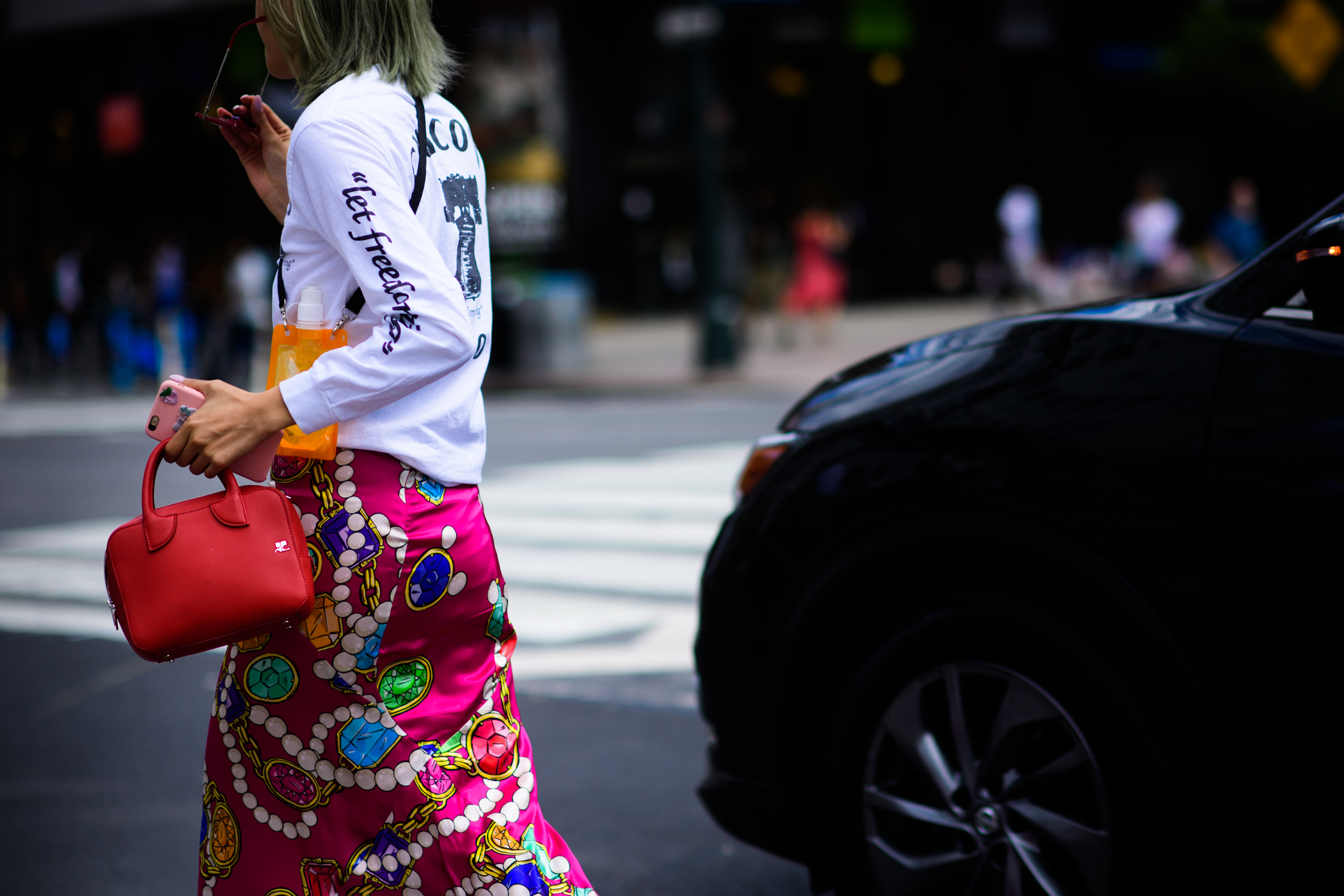 Woman wearing white longsleeve