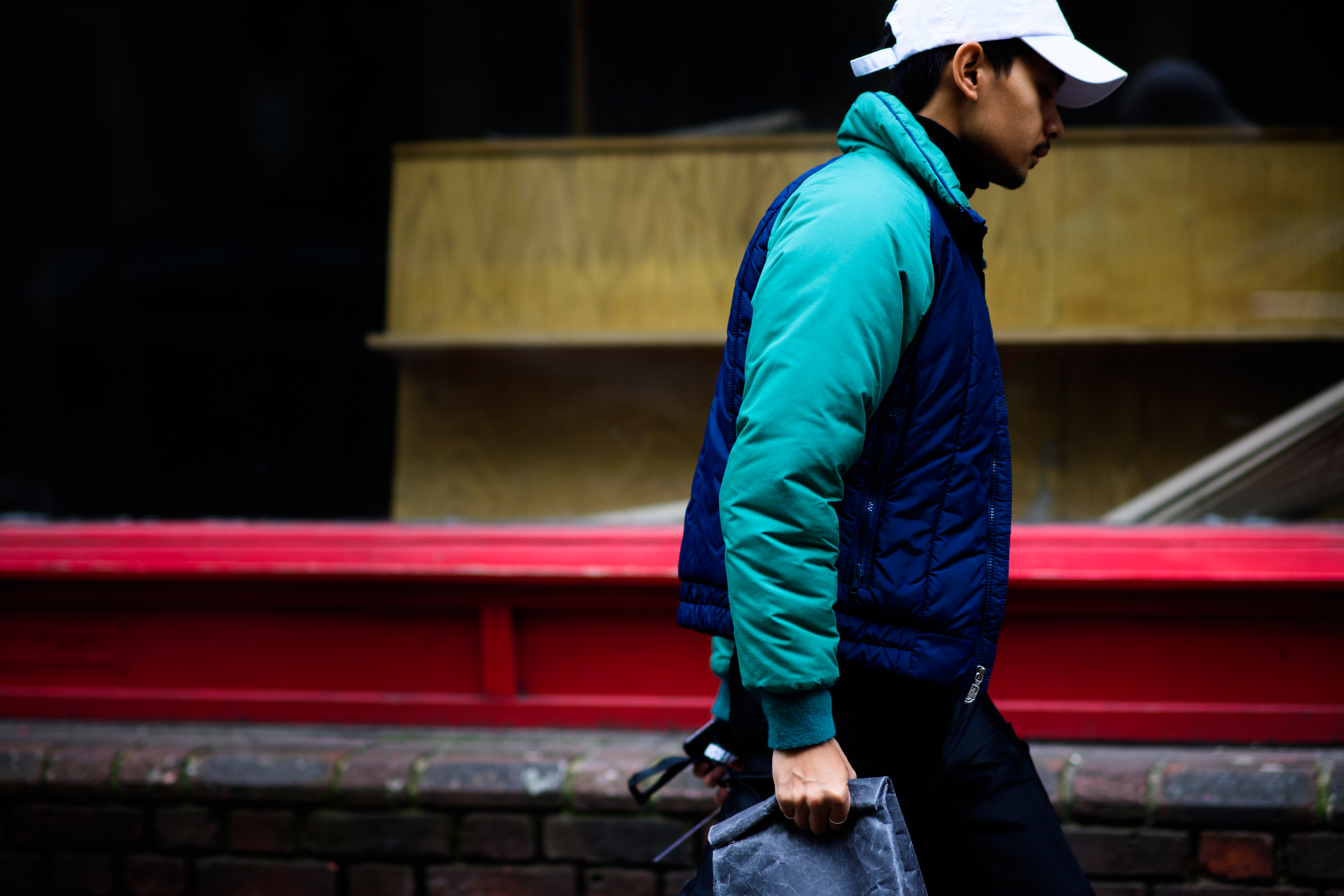 Man wearing green jacket