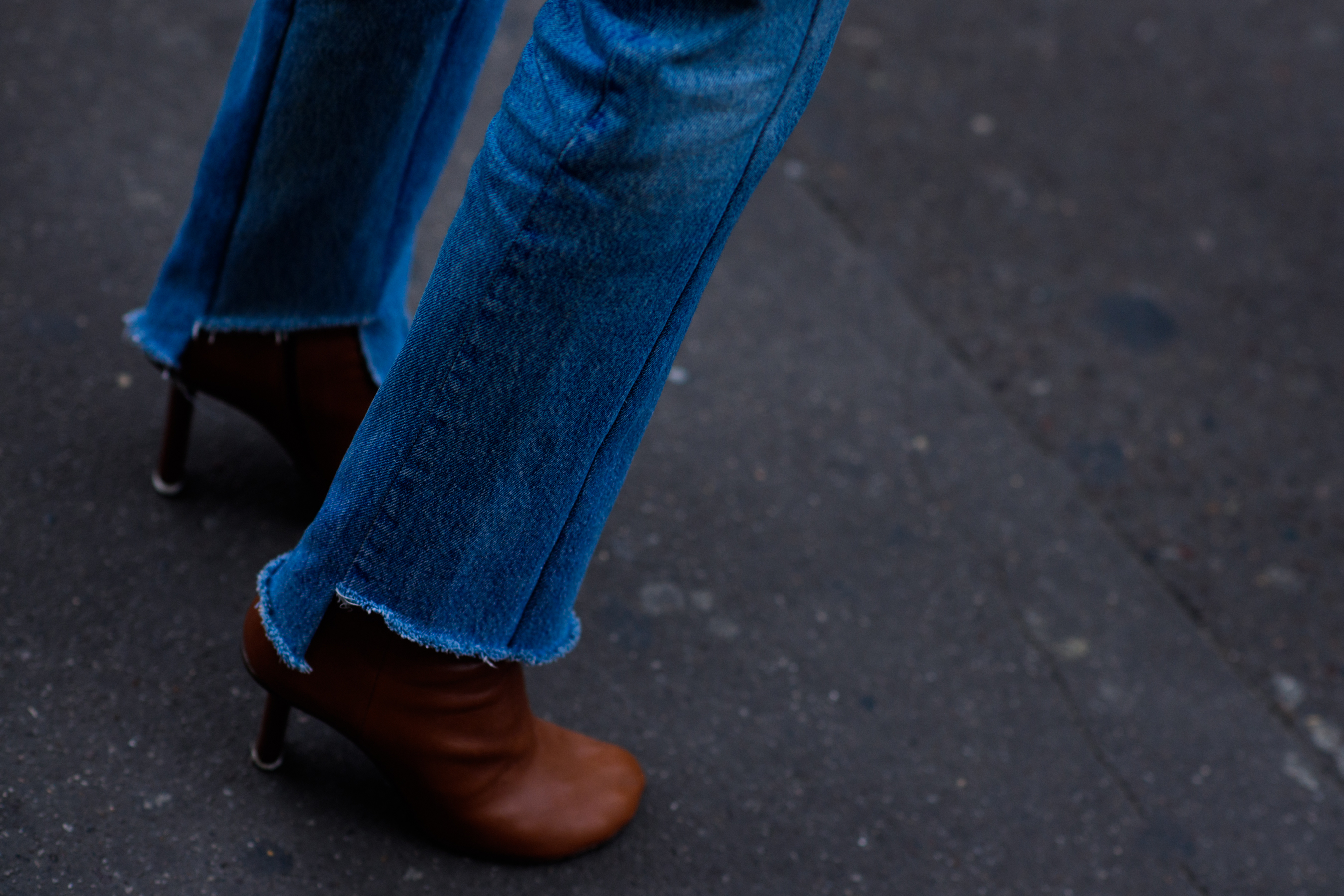 Woman wearing Vetements jeans