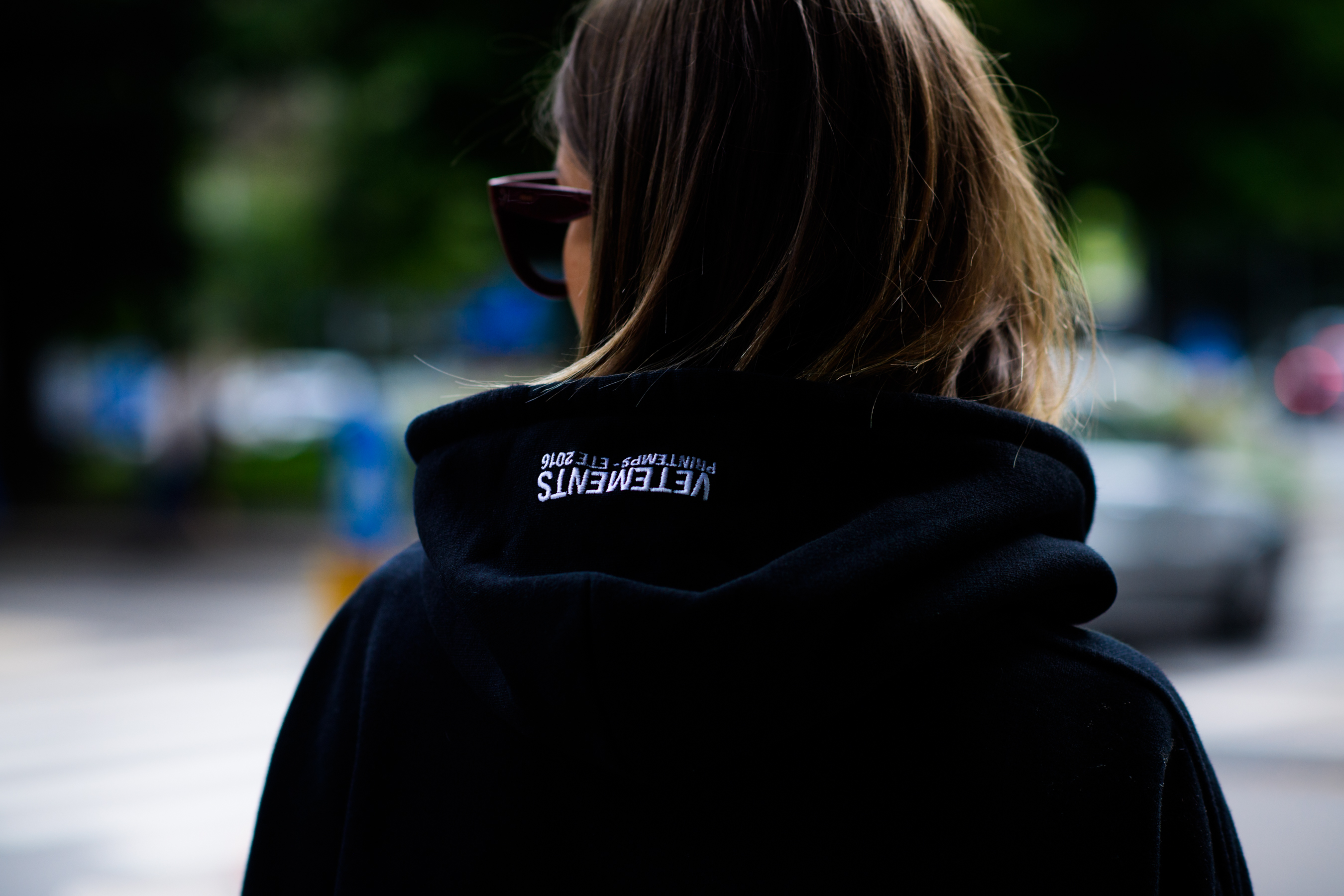 Italian woman wearing Vetements
