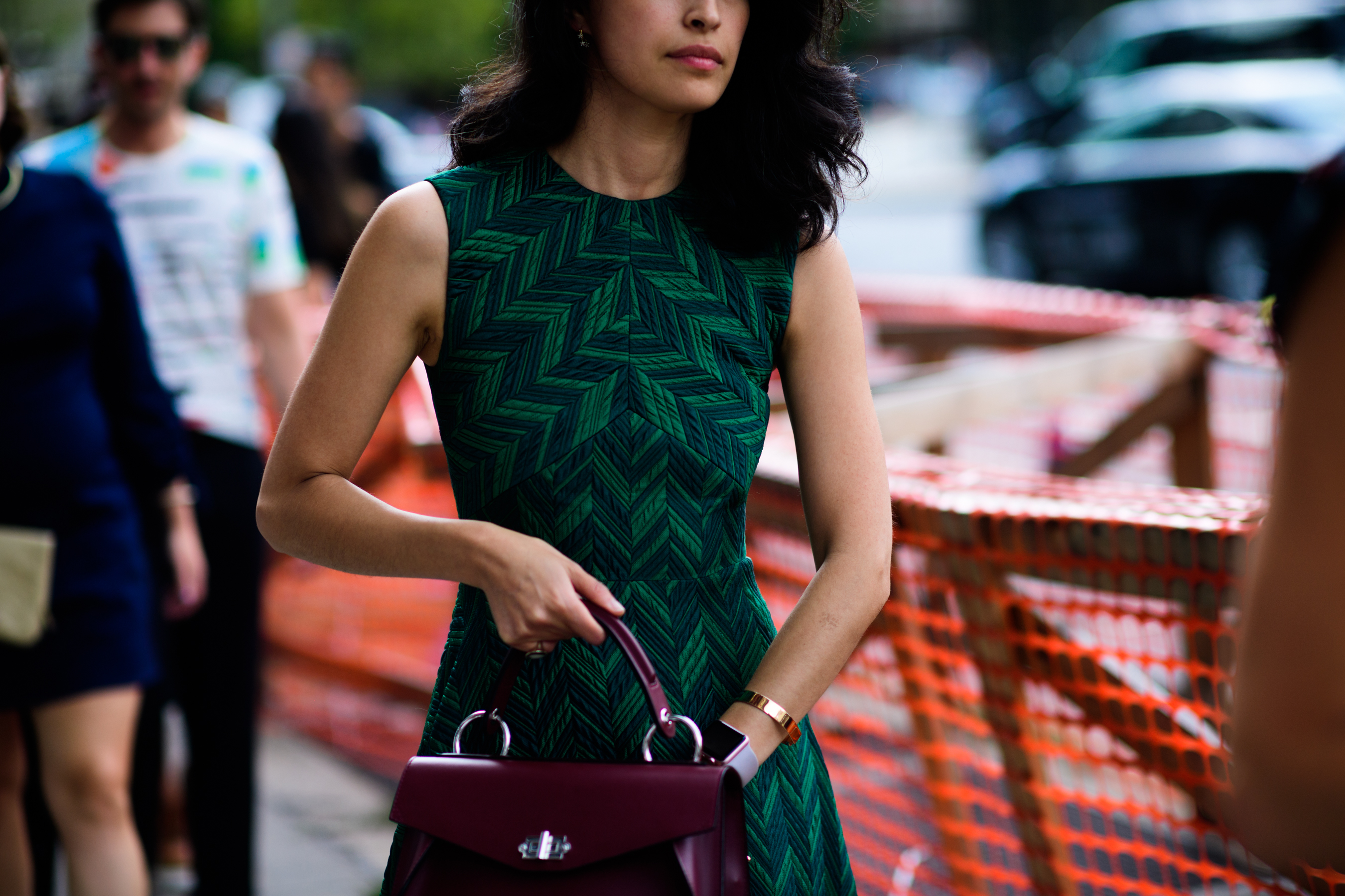Tank magazine editor wearing green