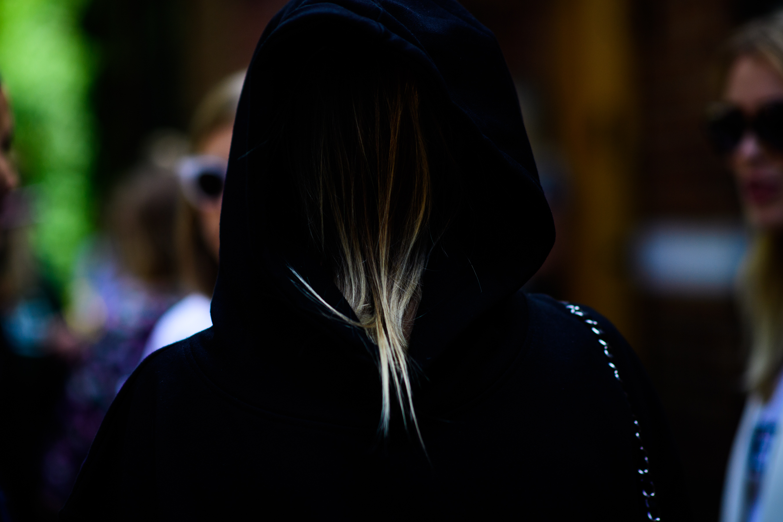 Norwegian blogger wearing black hoodie