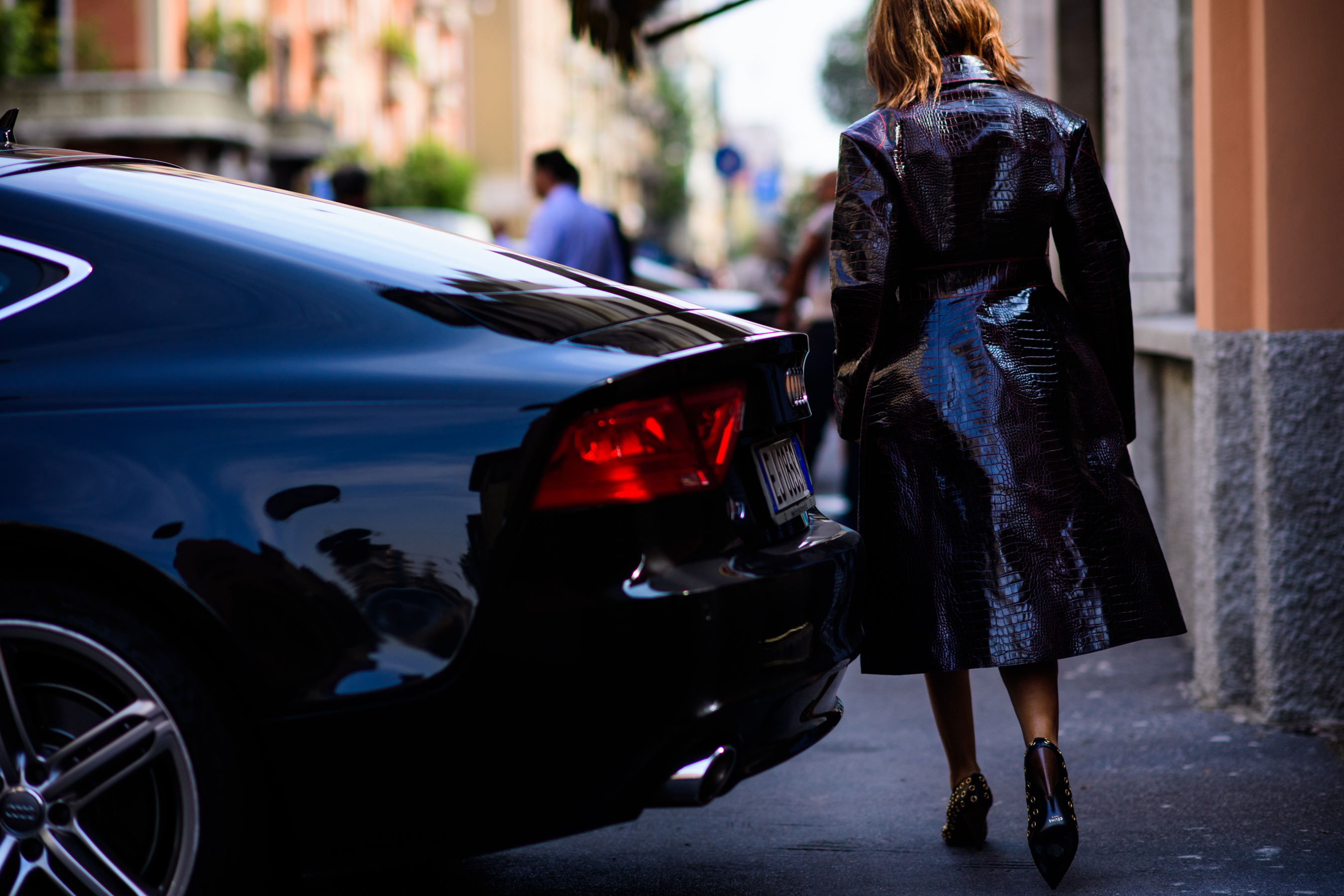 Australian VOGUE editor wearing coat