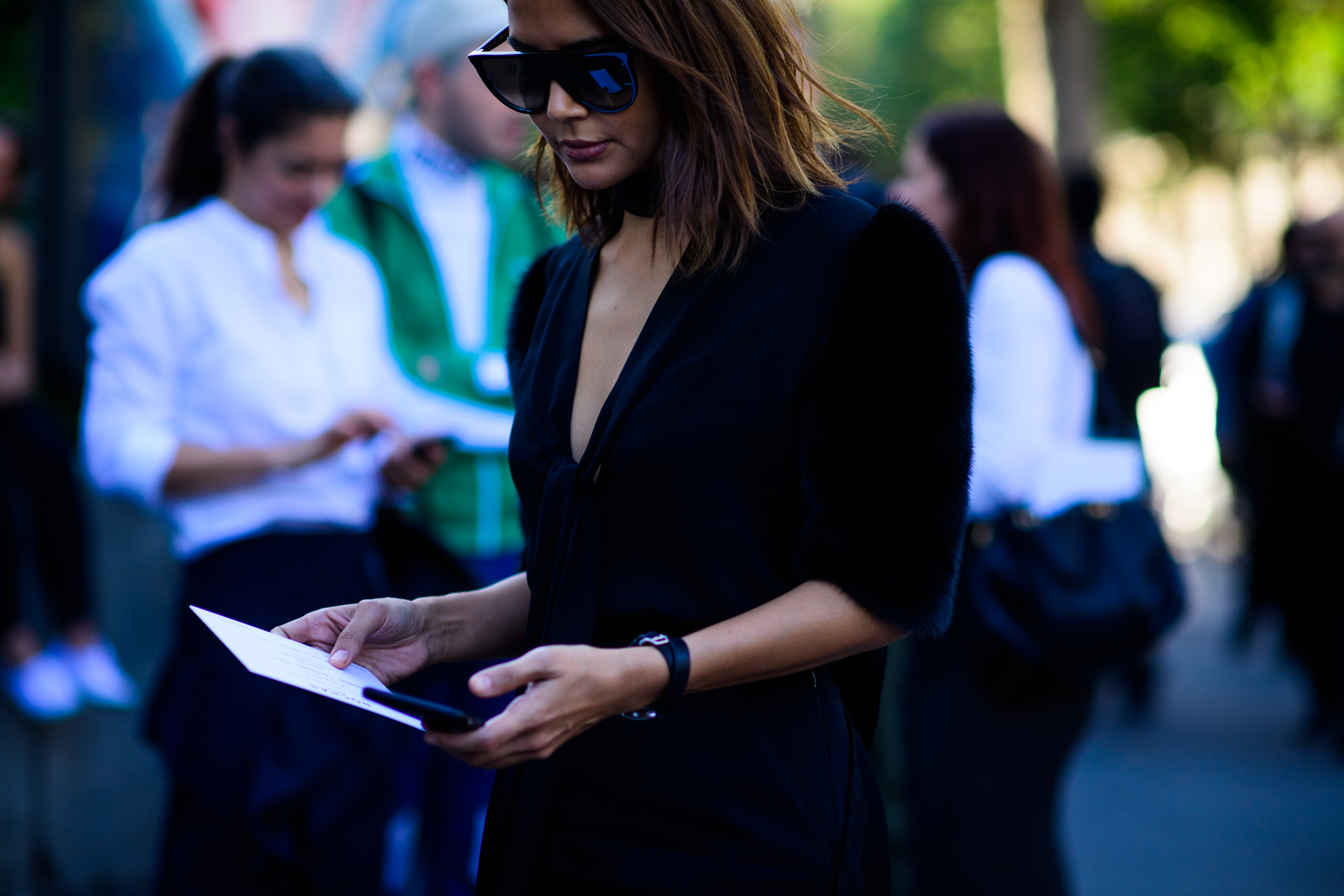 Australian VOGUE editor wearing black