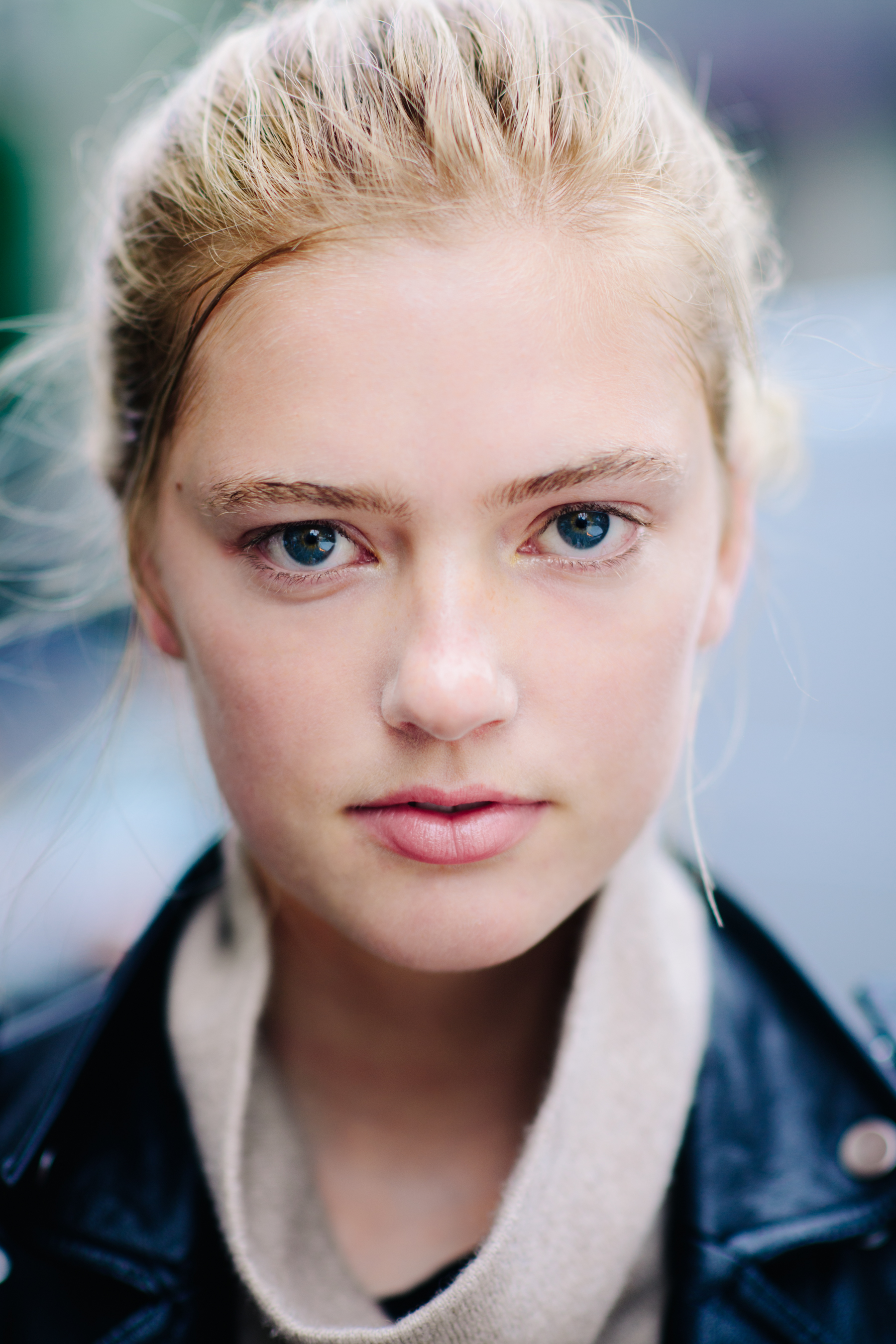 Portrait of a model after the show