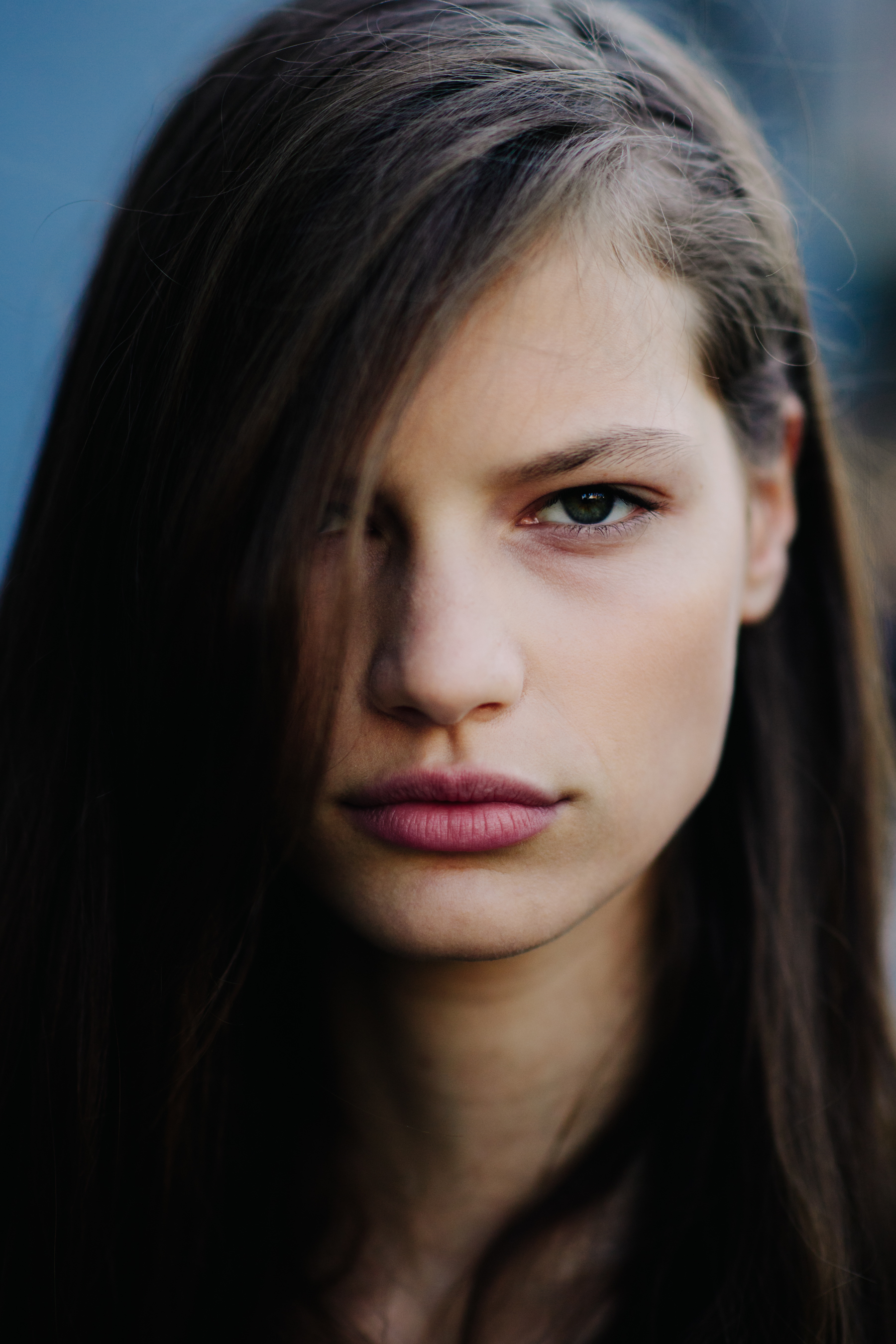 Portrait of a brunette model