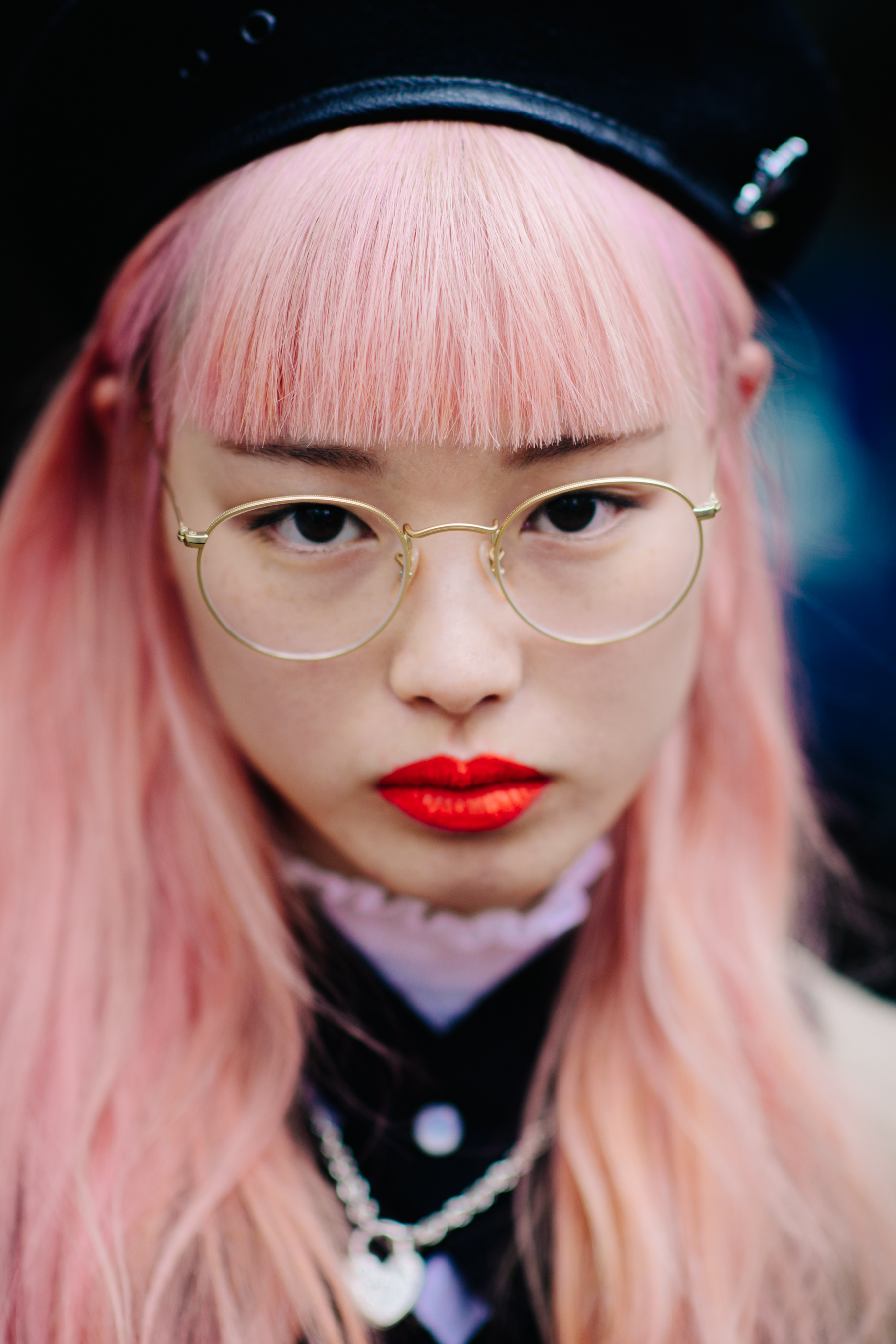 Portrait of Australian model with Pink hair