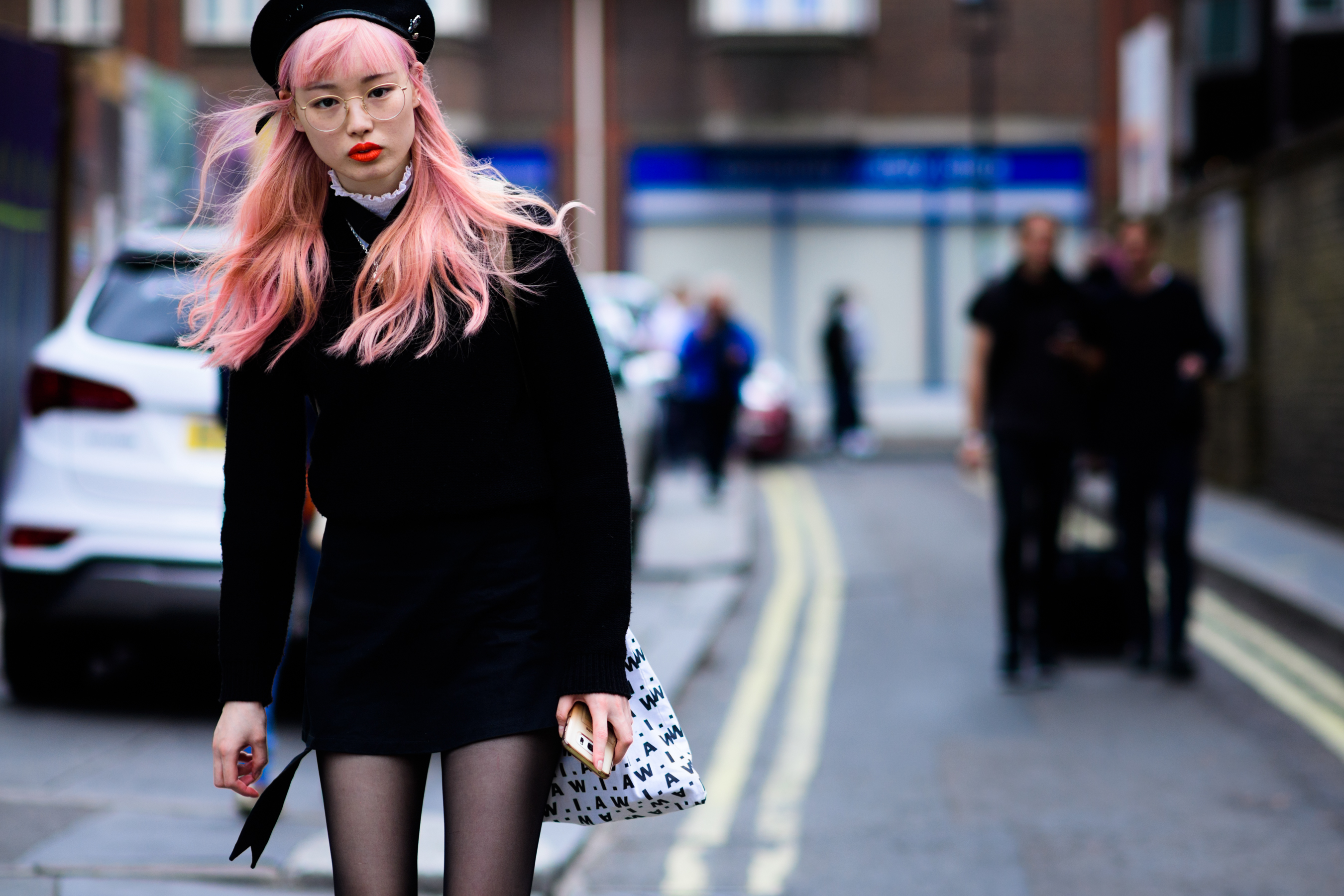 Australian model with Pink hair
