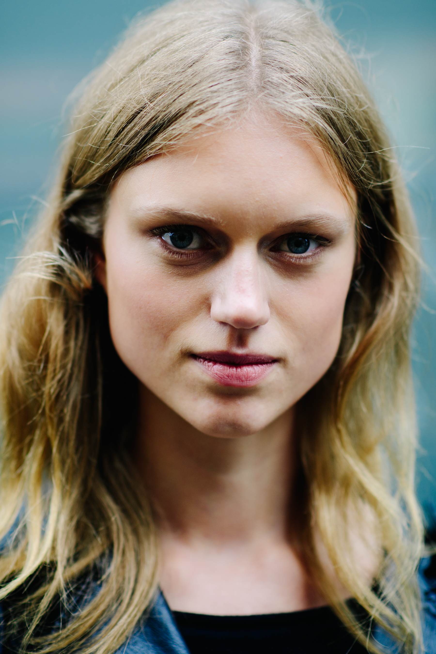 Portrait of a model after the show