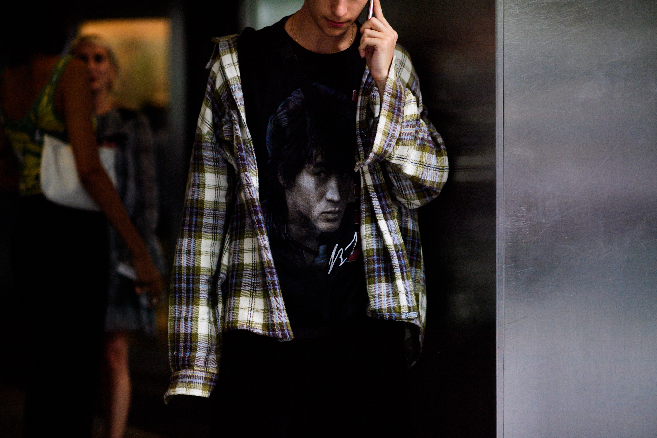 Russian clothing maker wearing shirt