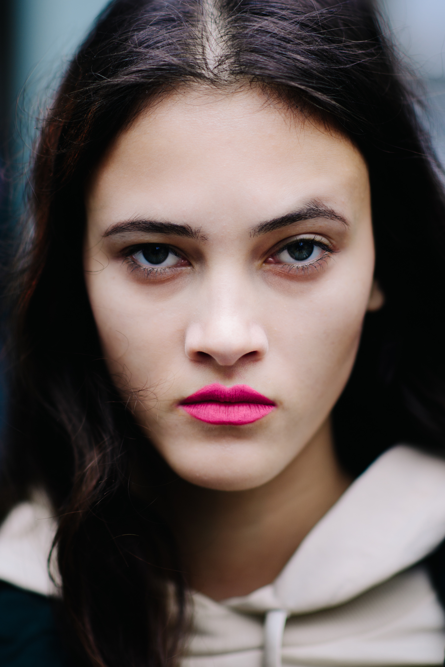 Portrait of a model after the show