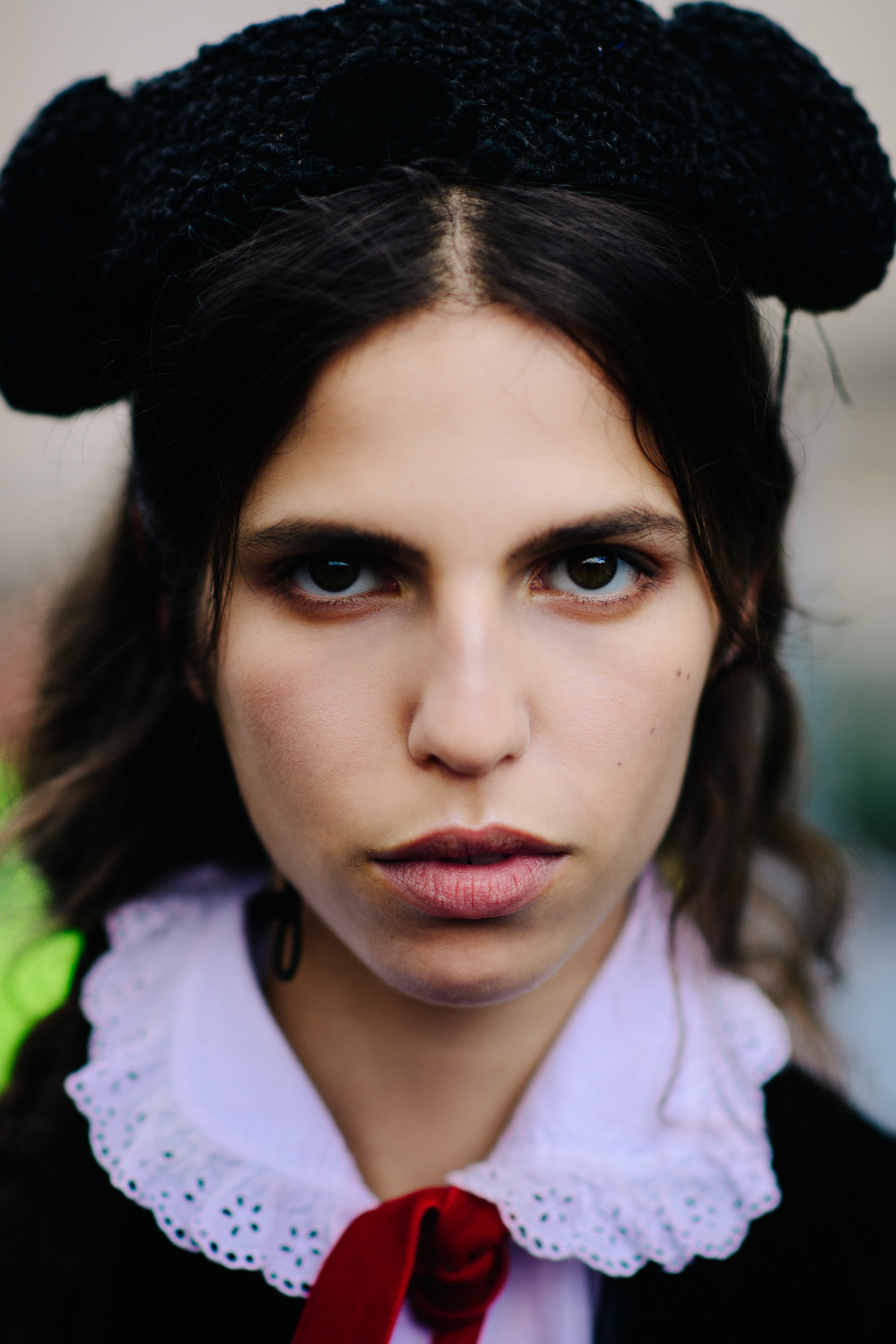 Portrait of a model after Ann Demeulemeester