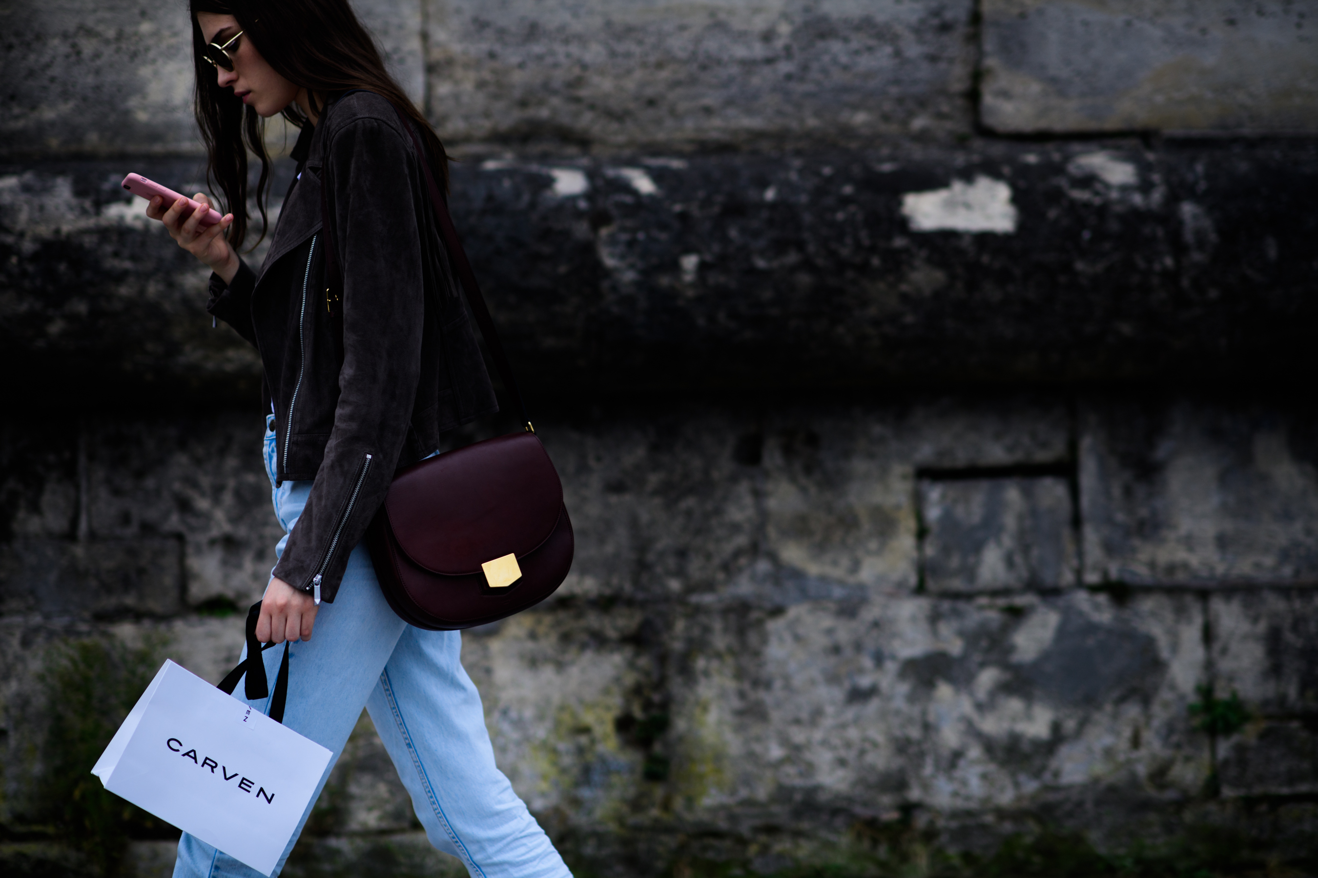 Model with Céline bag