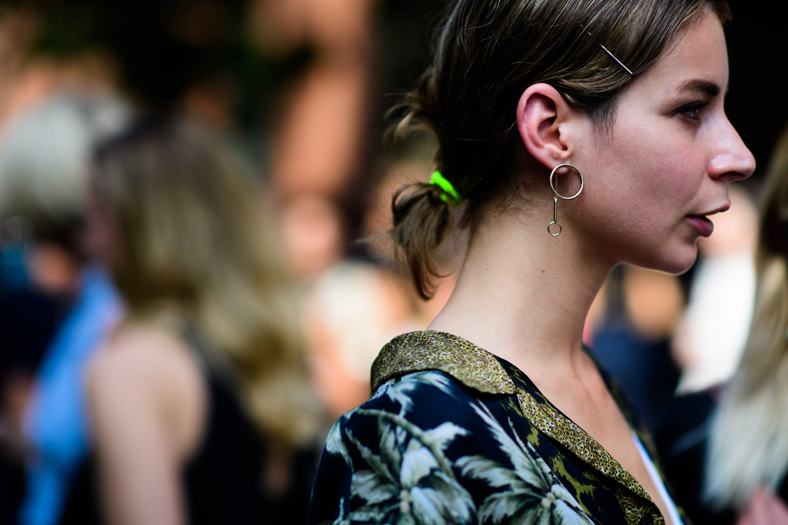 Norwegian blogger wearing mono earring