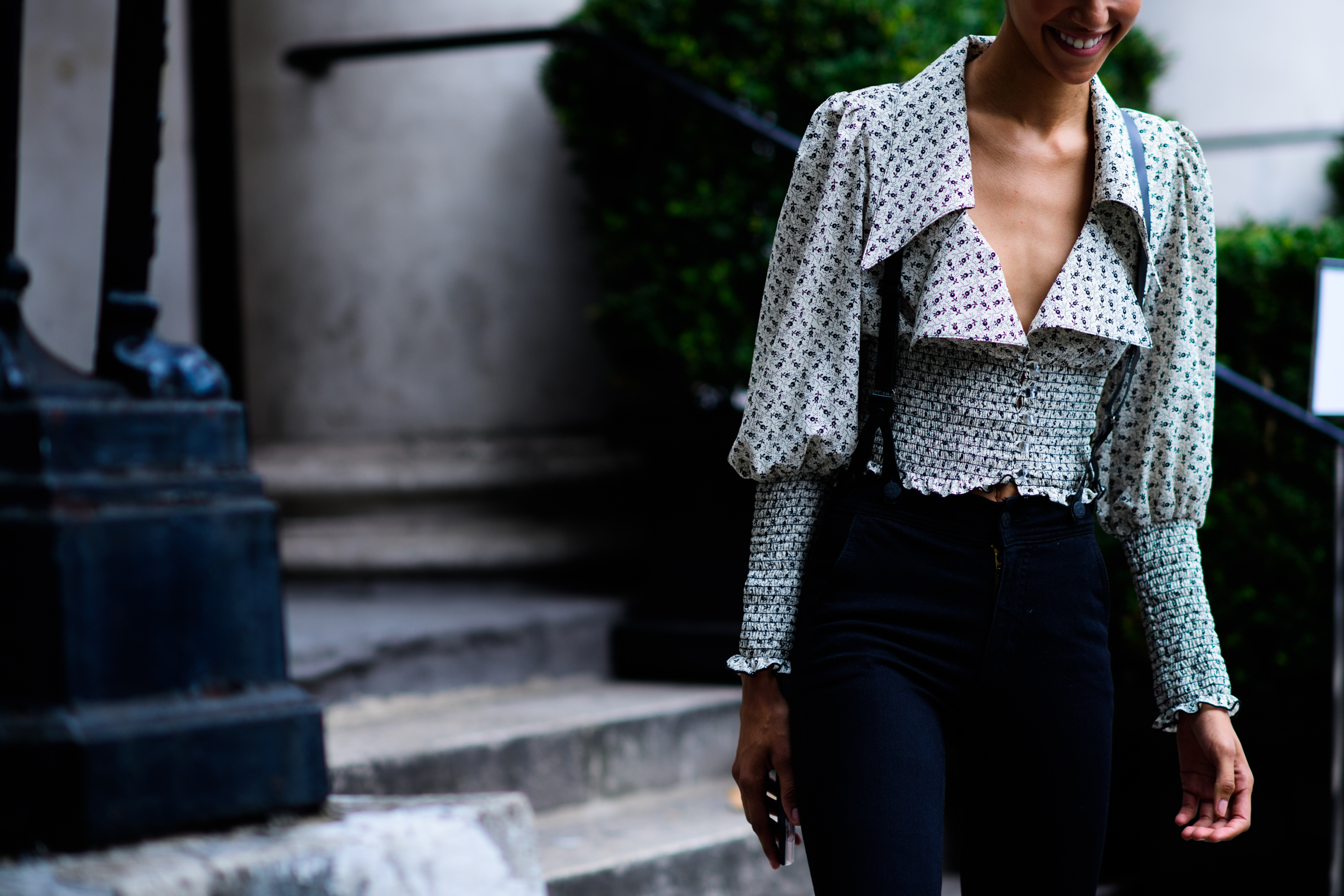 Woman with big collar