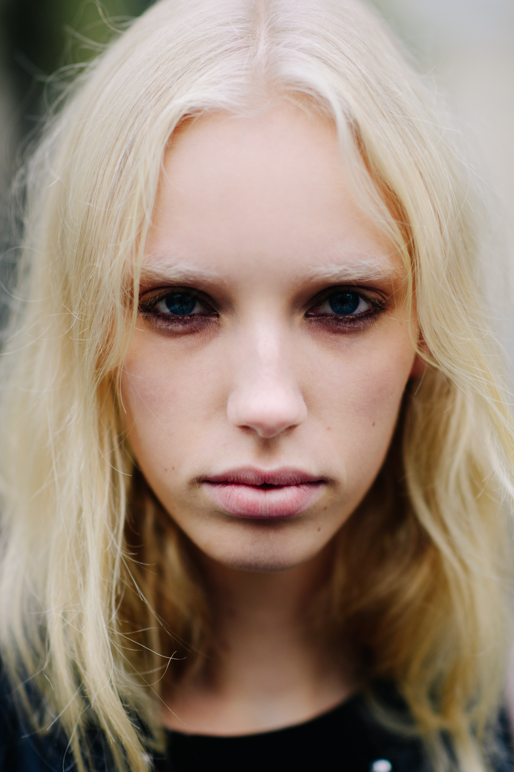 Portrait of a model after the show