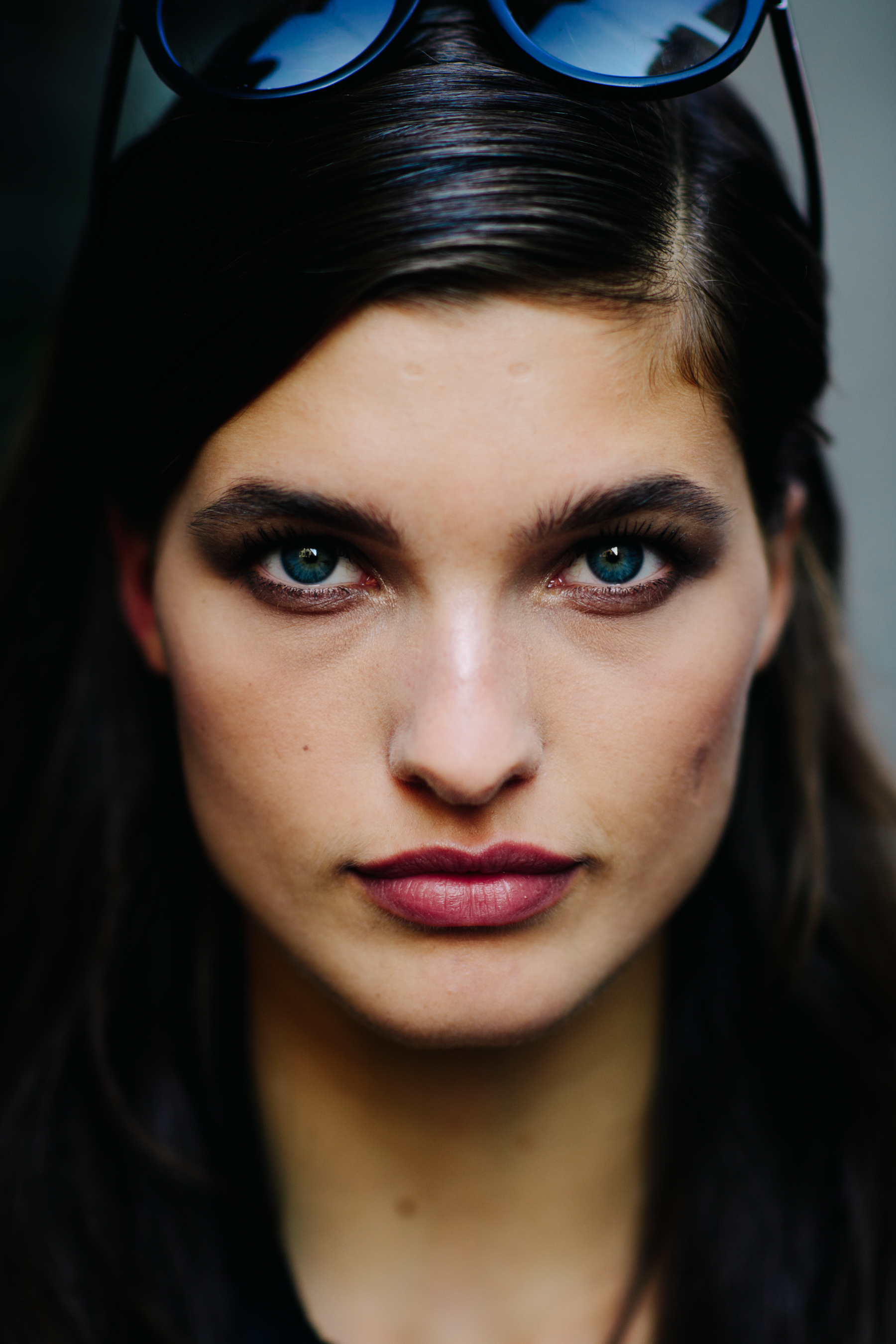 Portrait of a model after the show