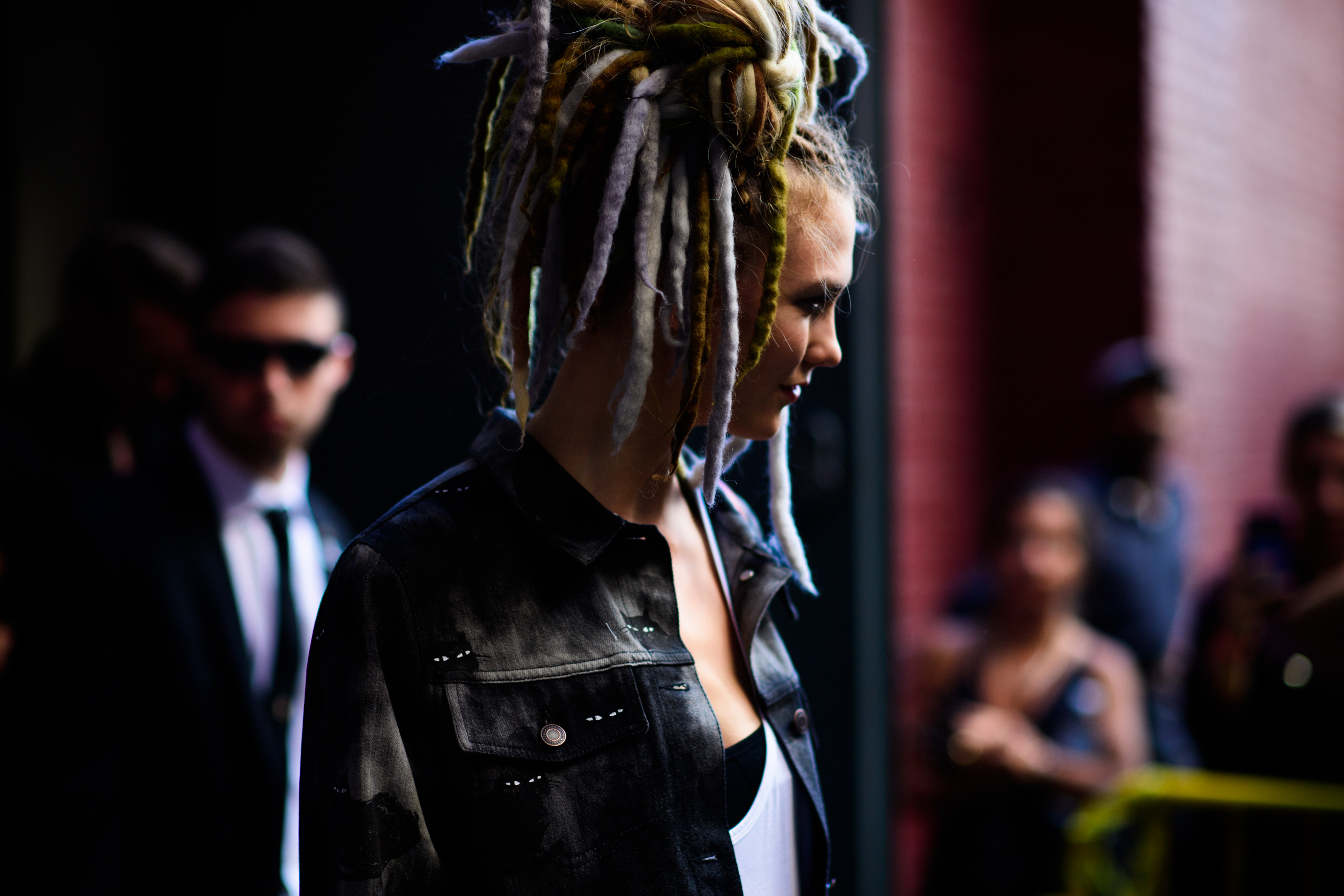 American top model with dreadlocks