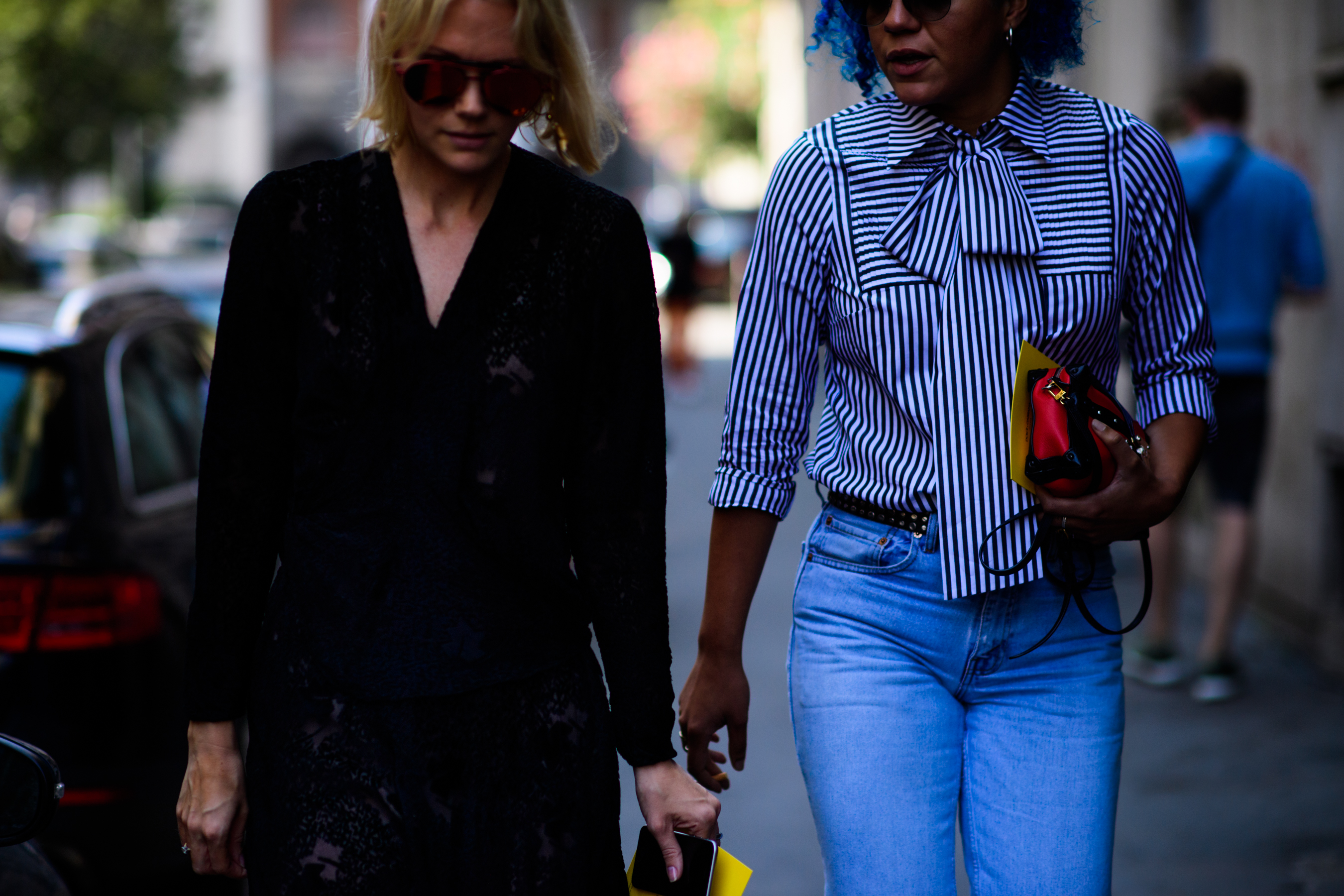 Two British stylist after the show