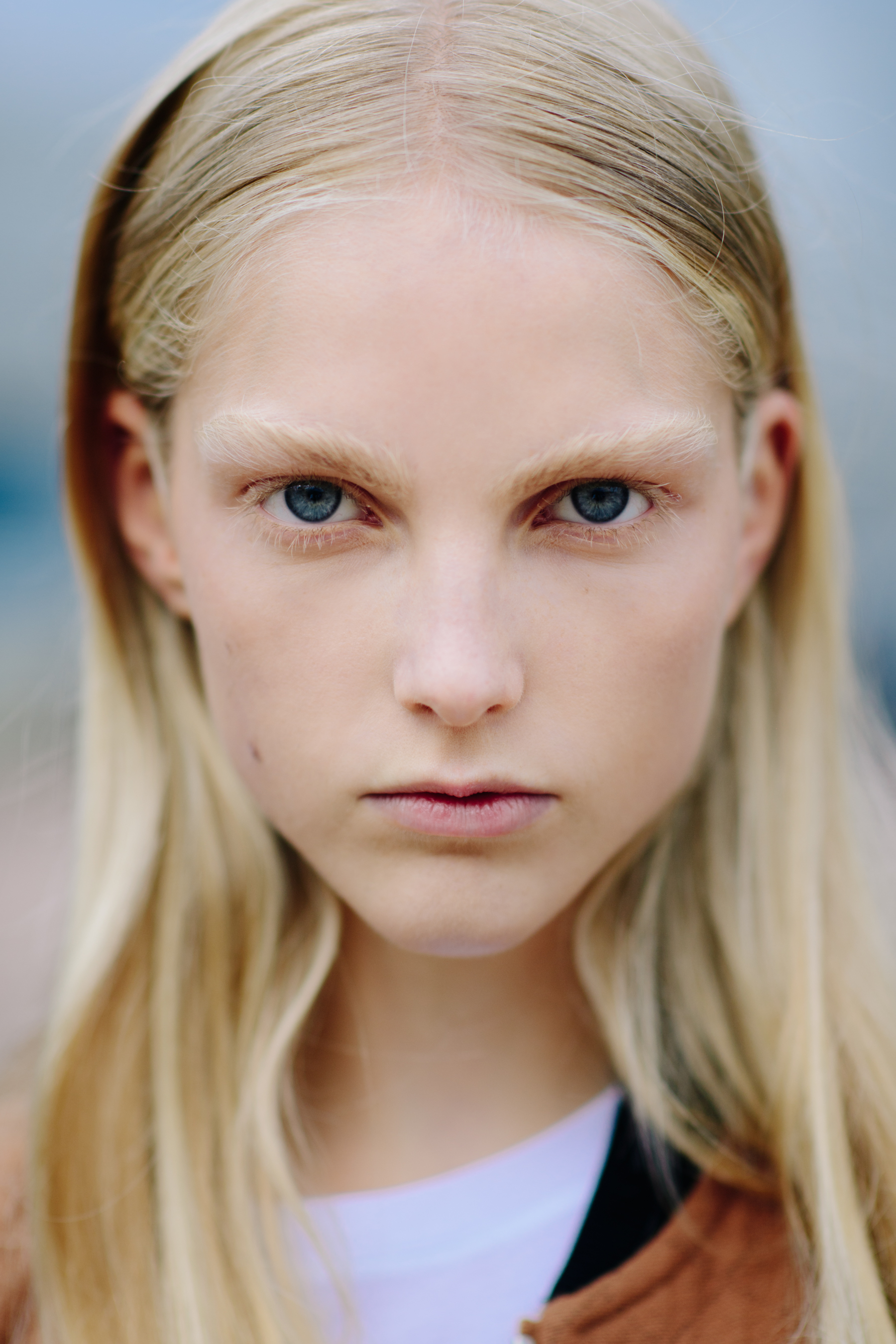 Portrait of a model with blonde hair