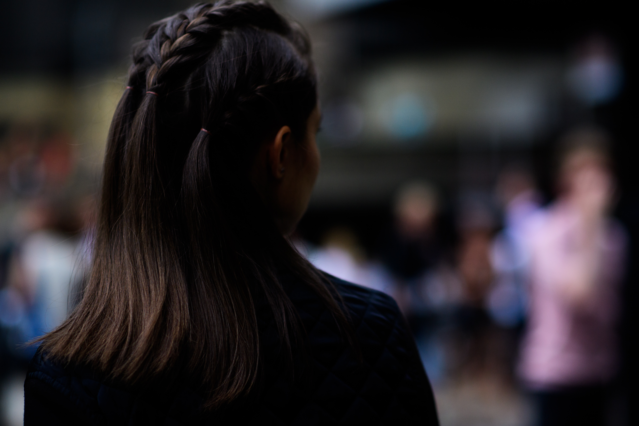 Woman with braided hair after show