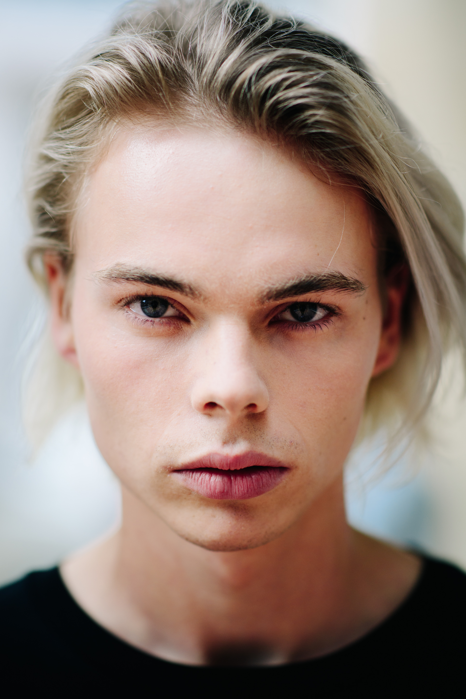 Portrait of a blonde male model