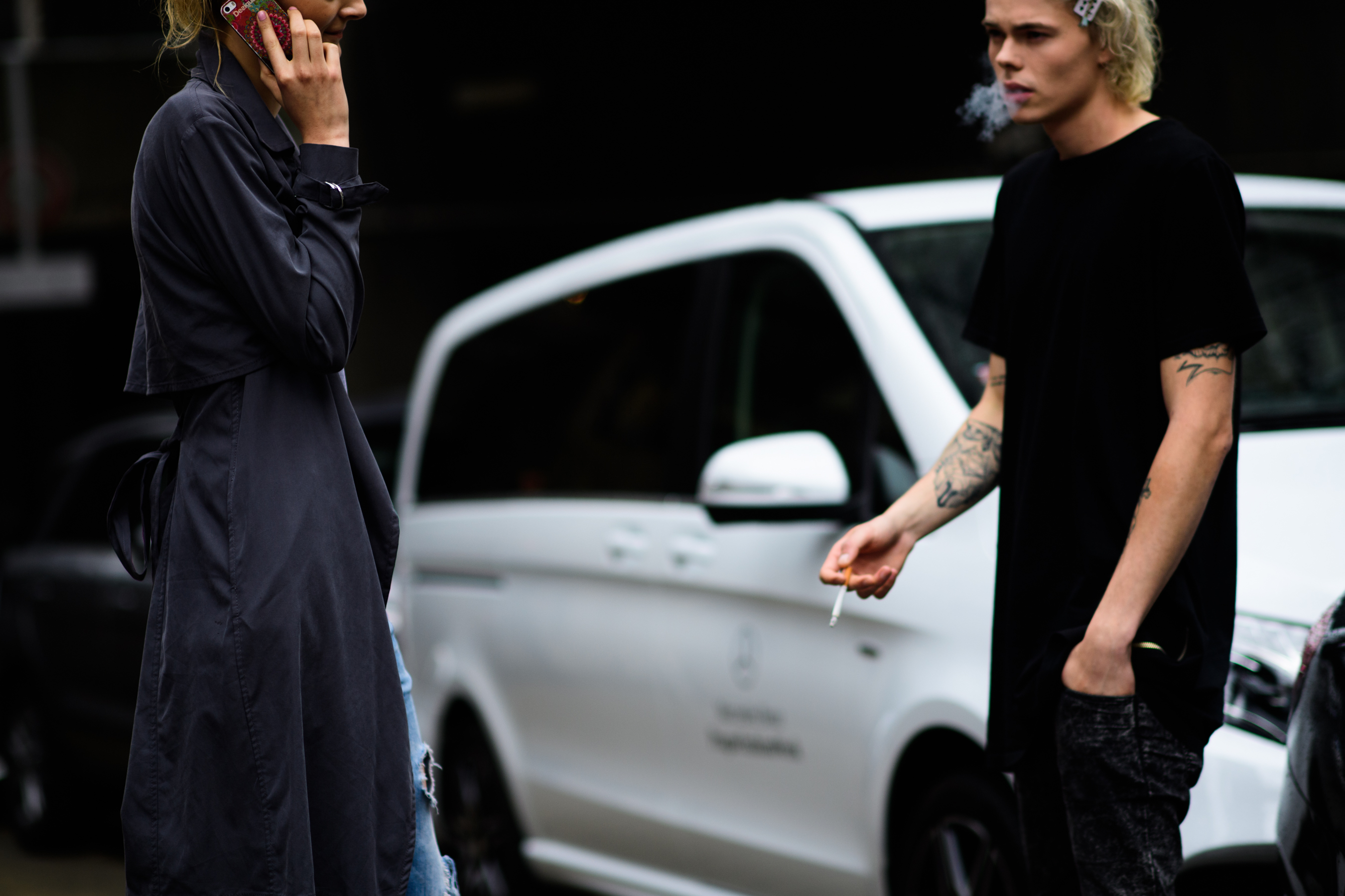 Two models after the show