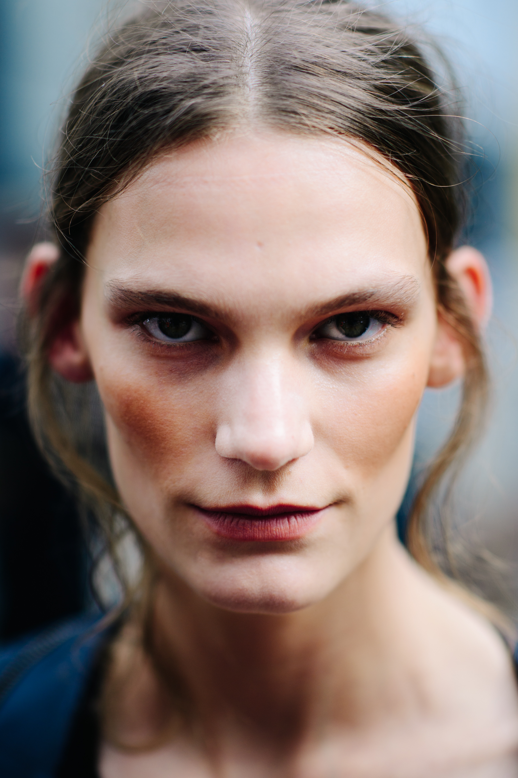Portrait of model with defined cheekbones