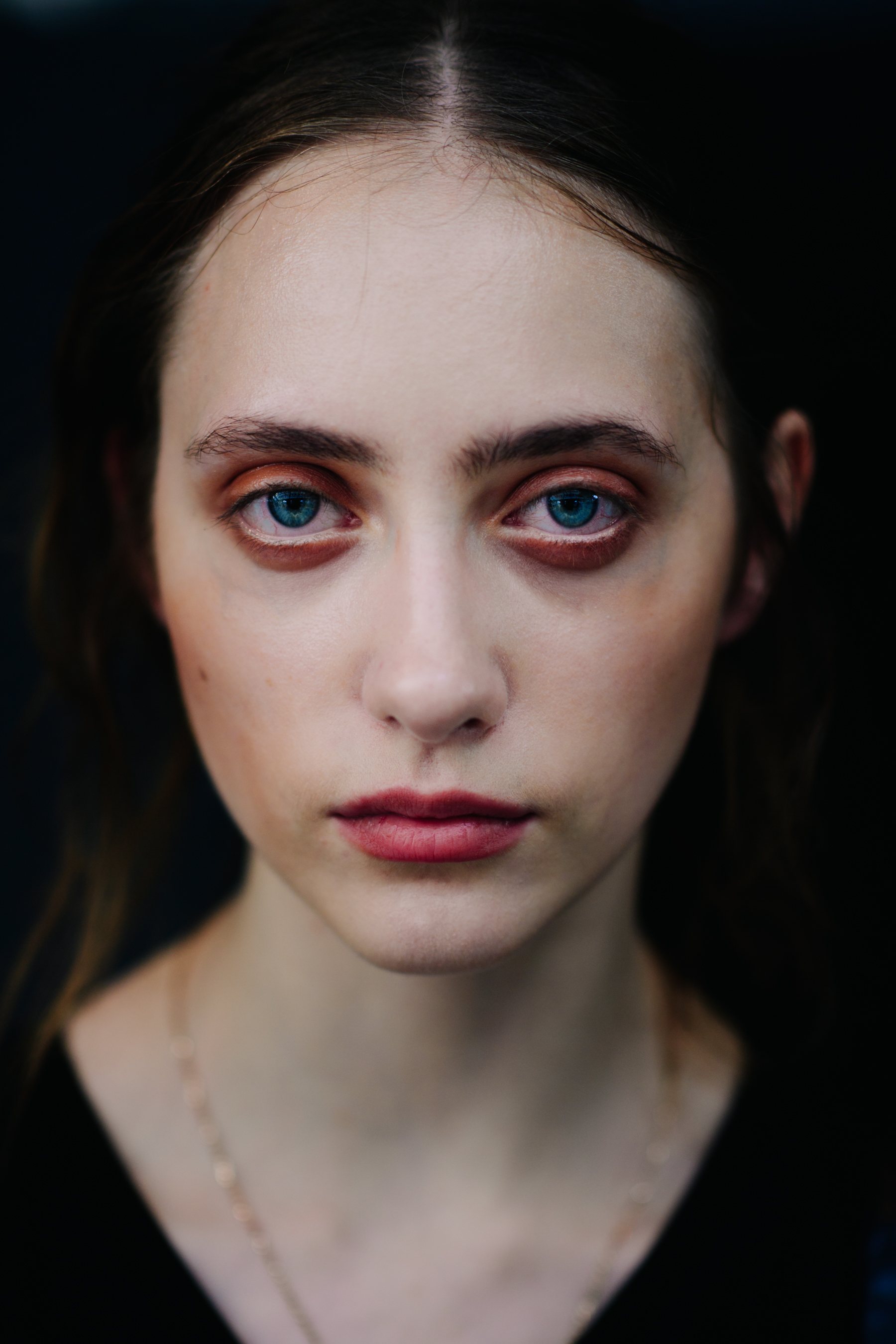 Model with blue eyes