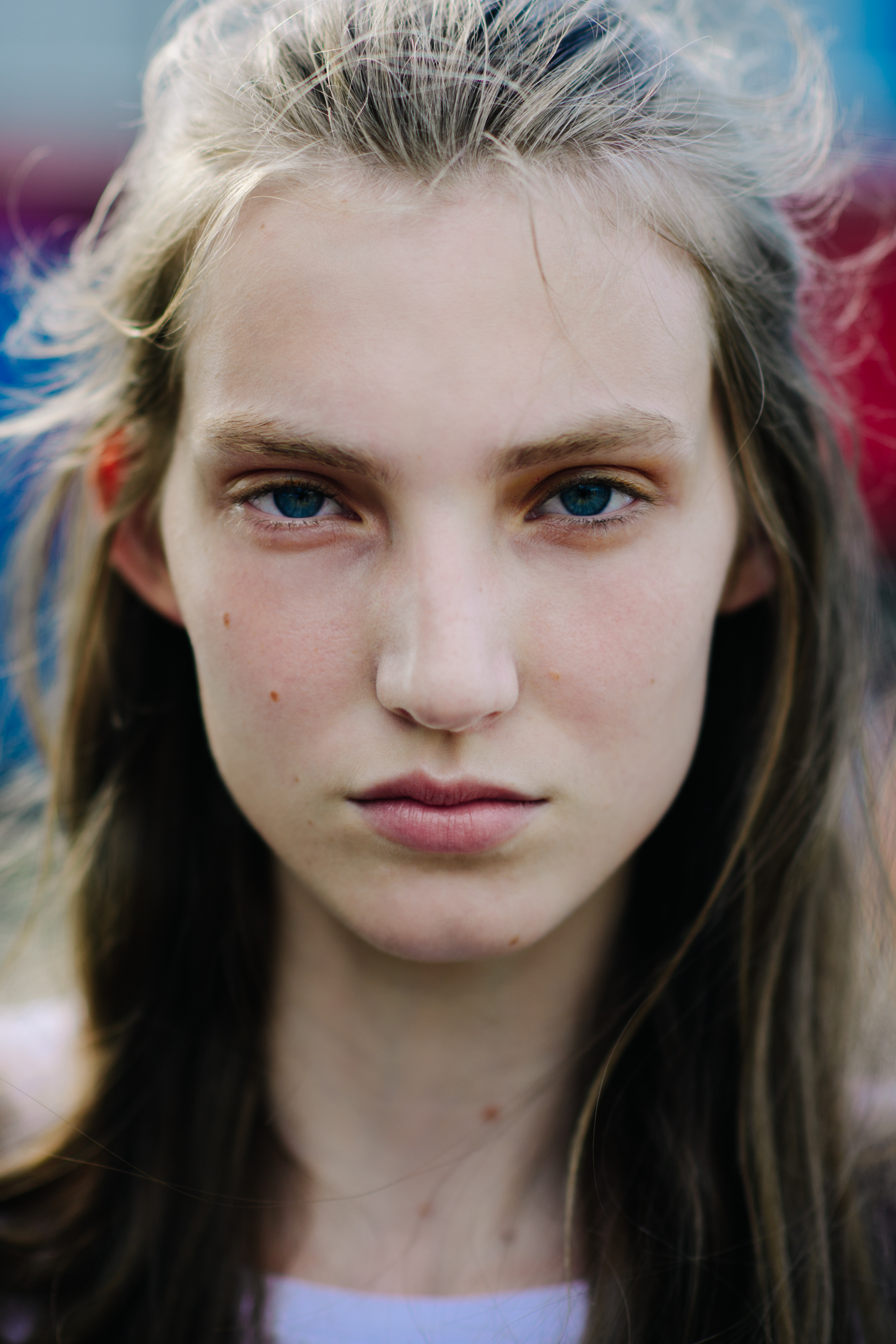 Portrait of a model after Dion Lee