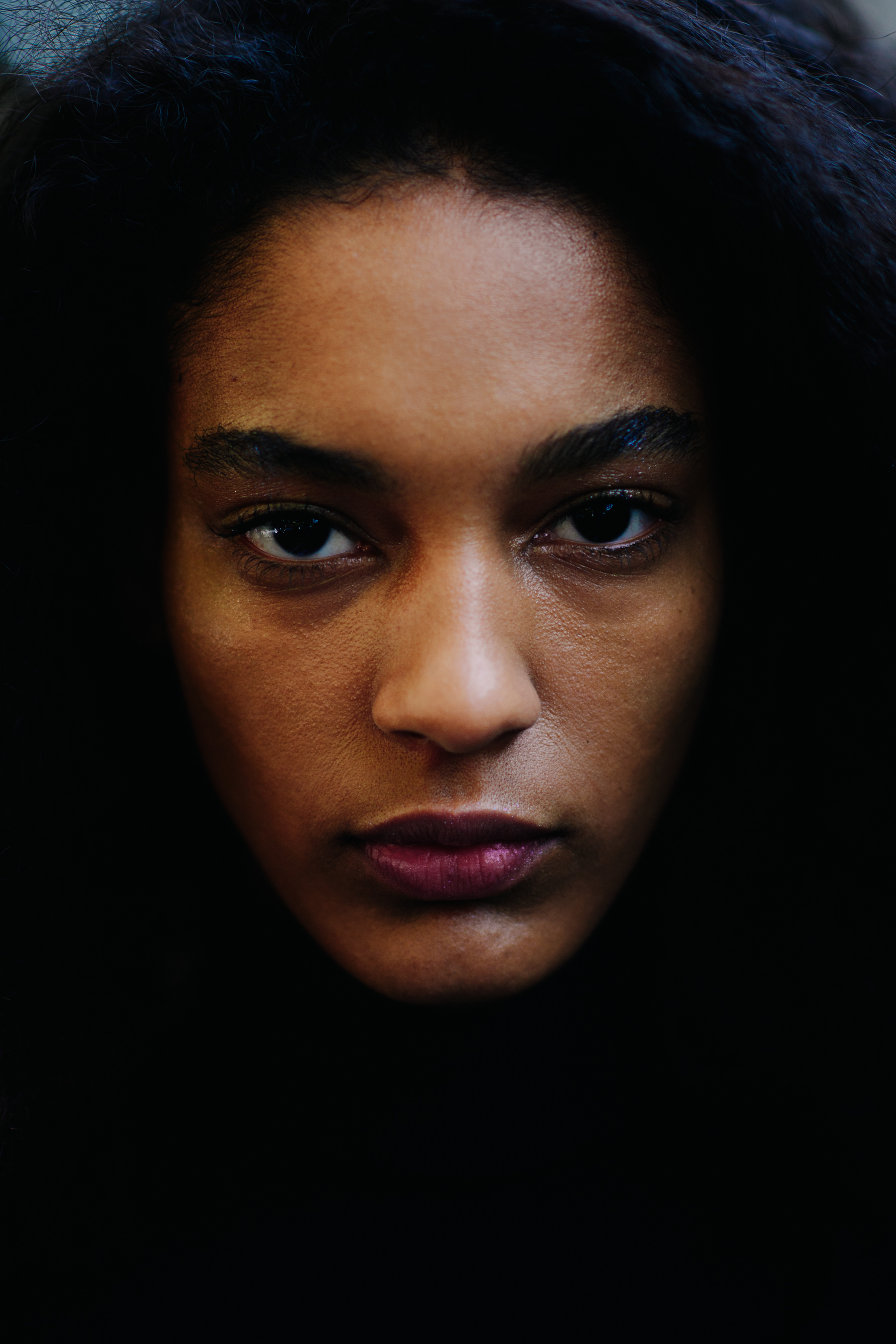 Portrait of a model after Marni
