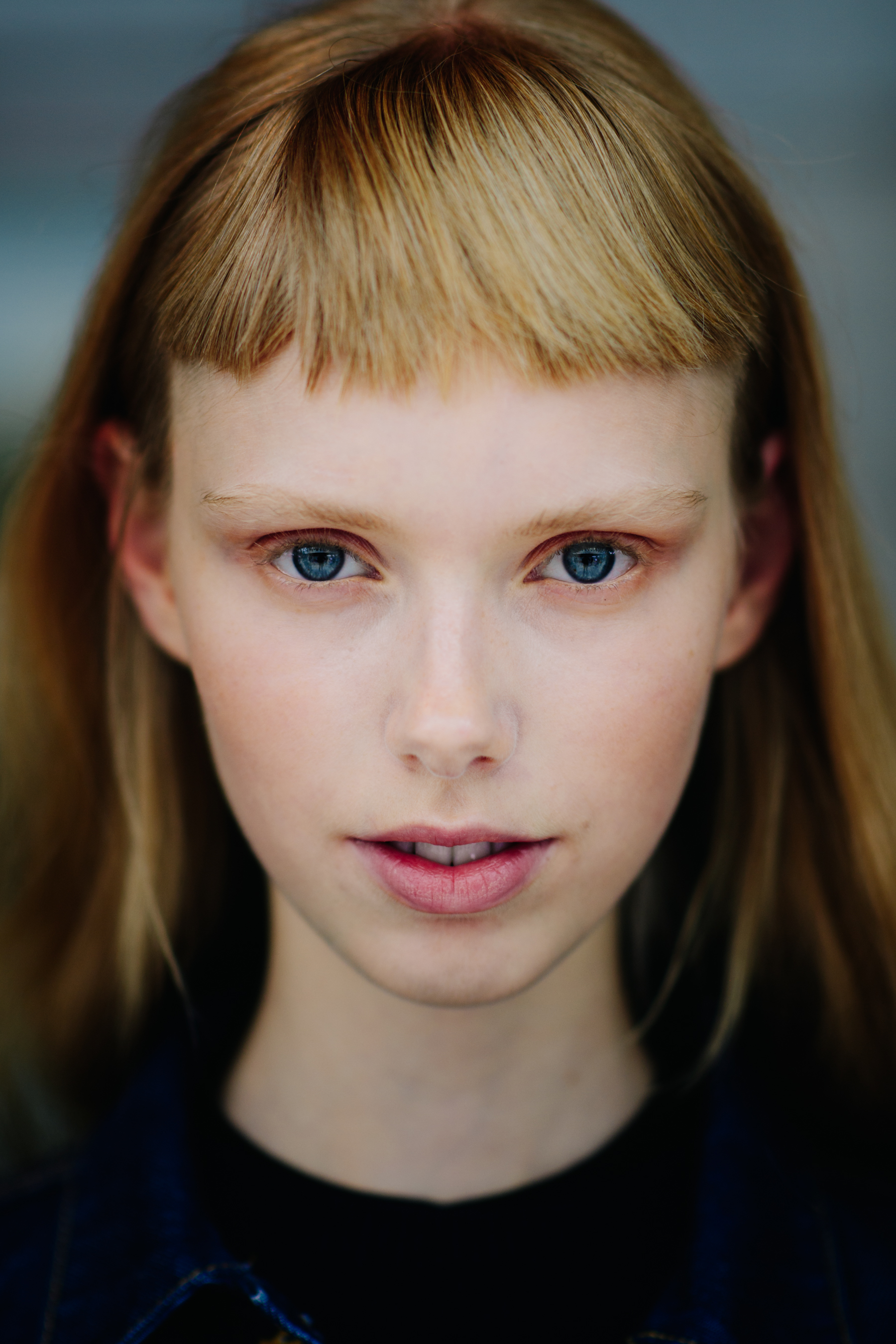 Portrait of model with forelock