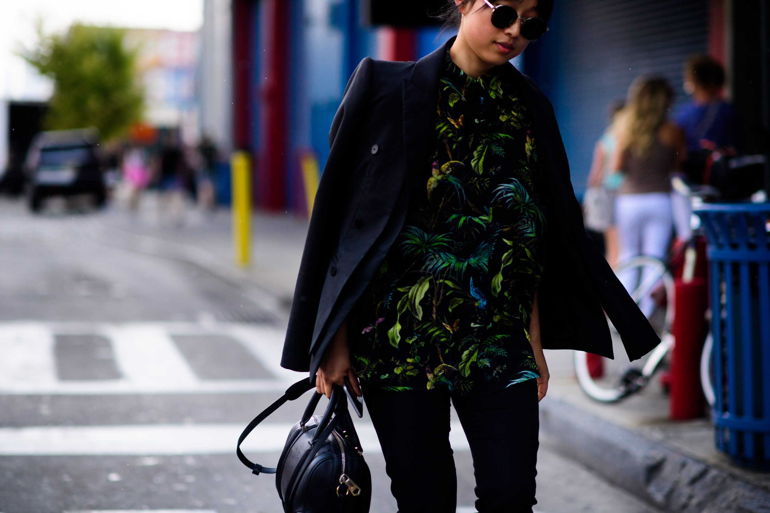 Australian blogger wearing suit