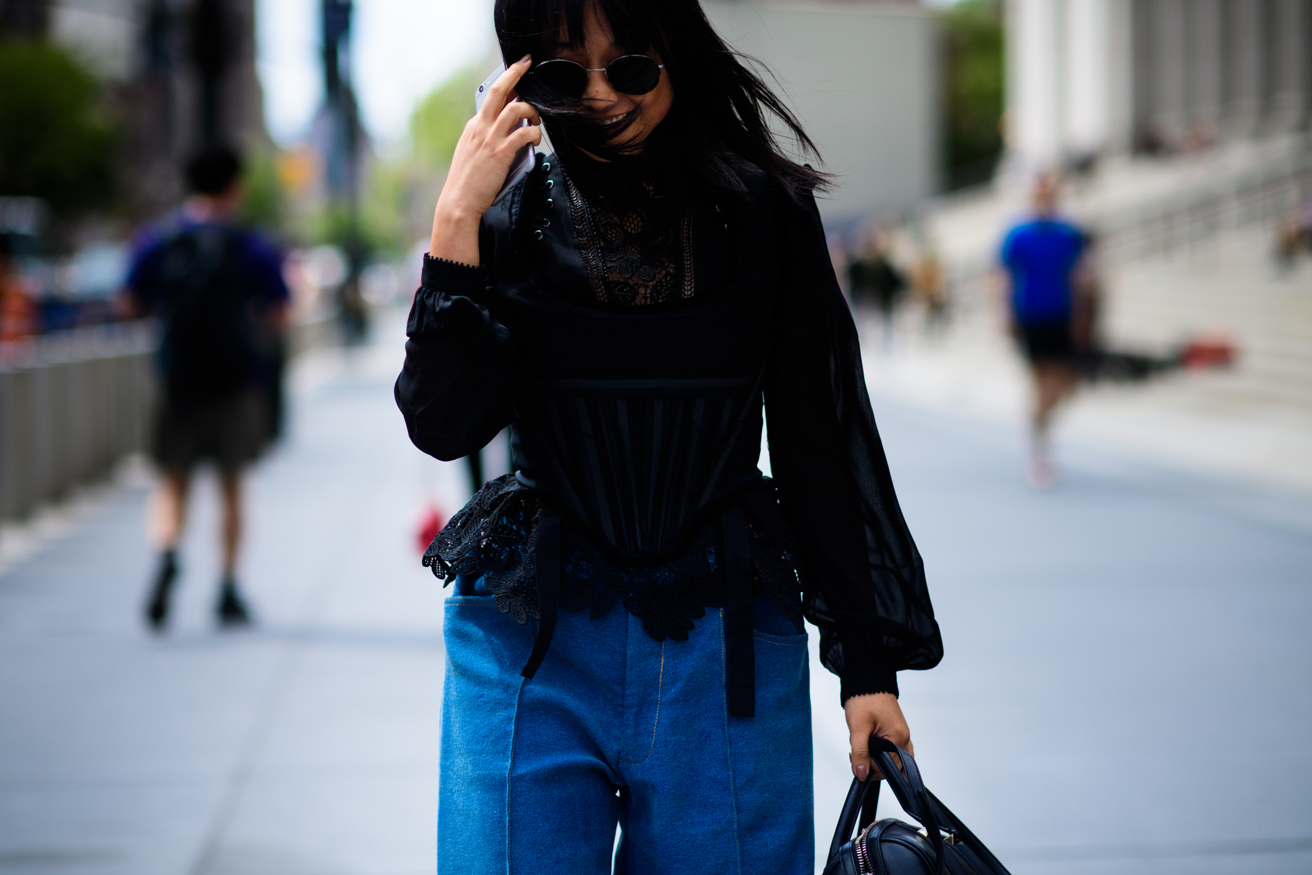 Australian blogger wearing black corset