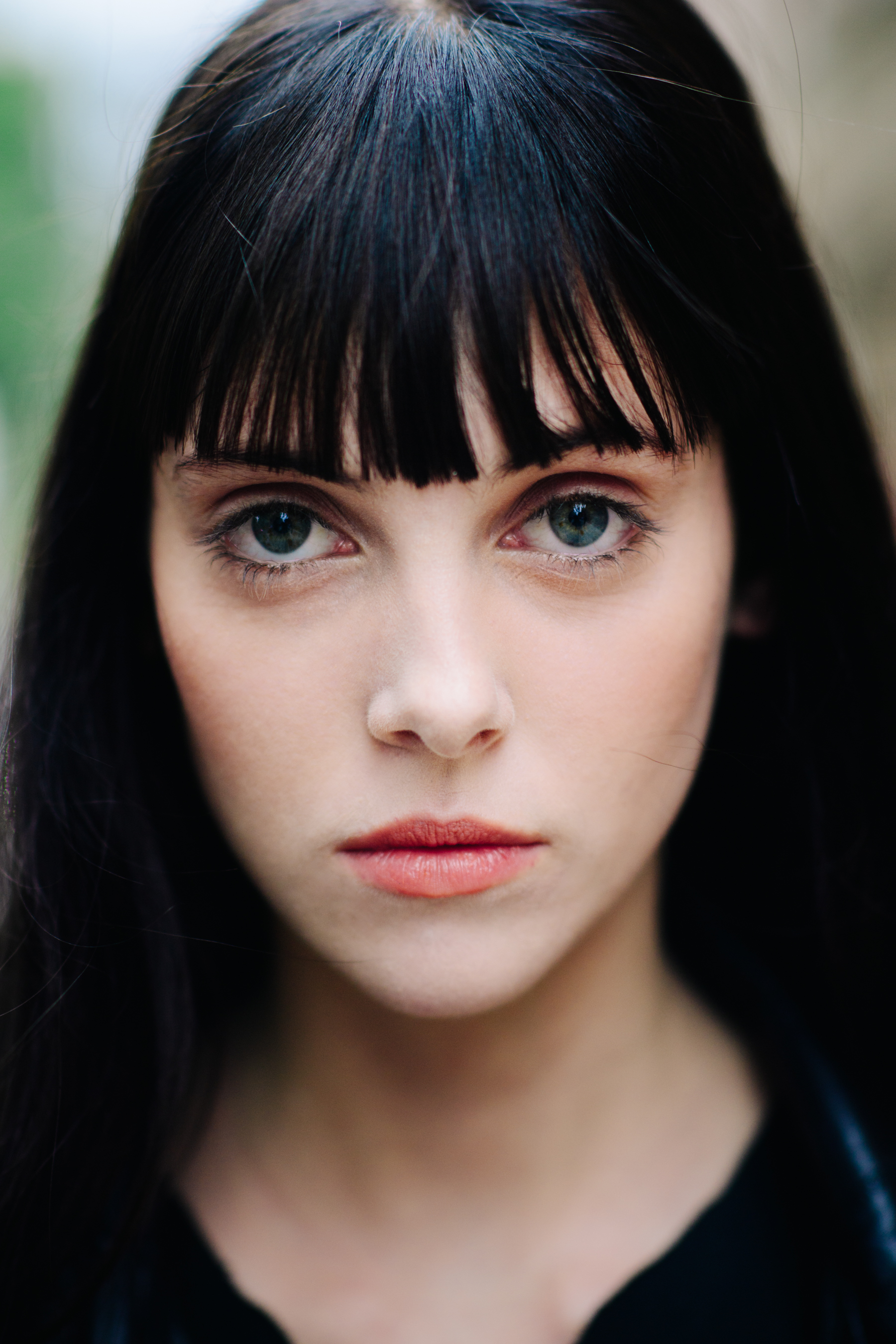 Portrait of Australian model with dark hair