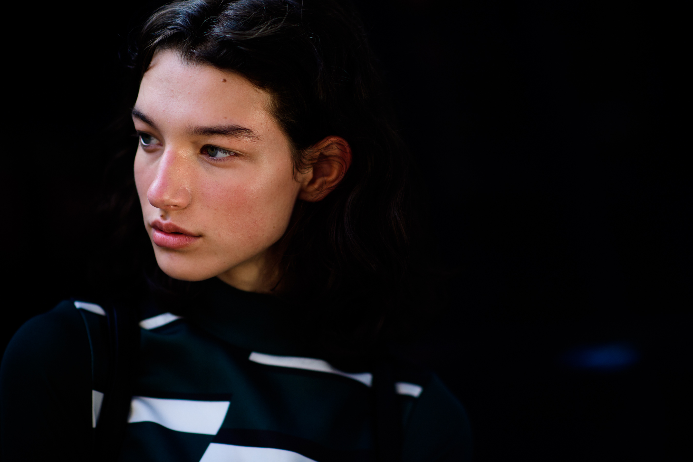 Model after Emilio Pucci show