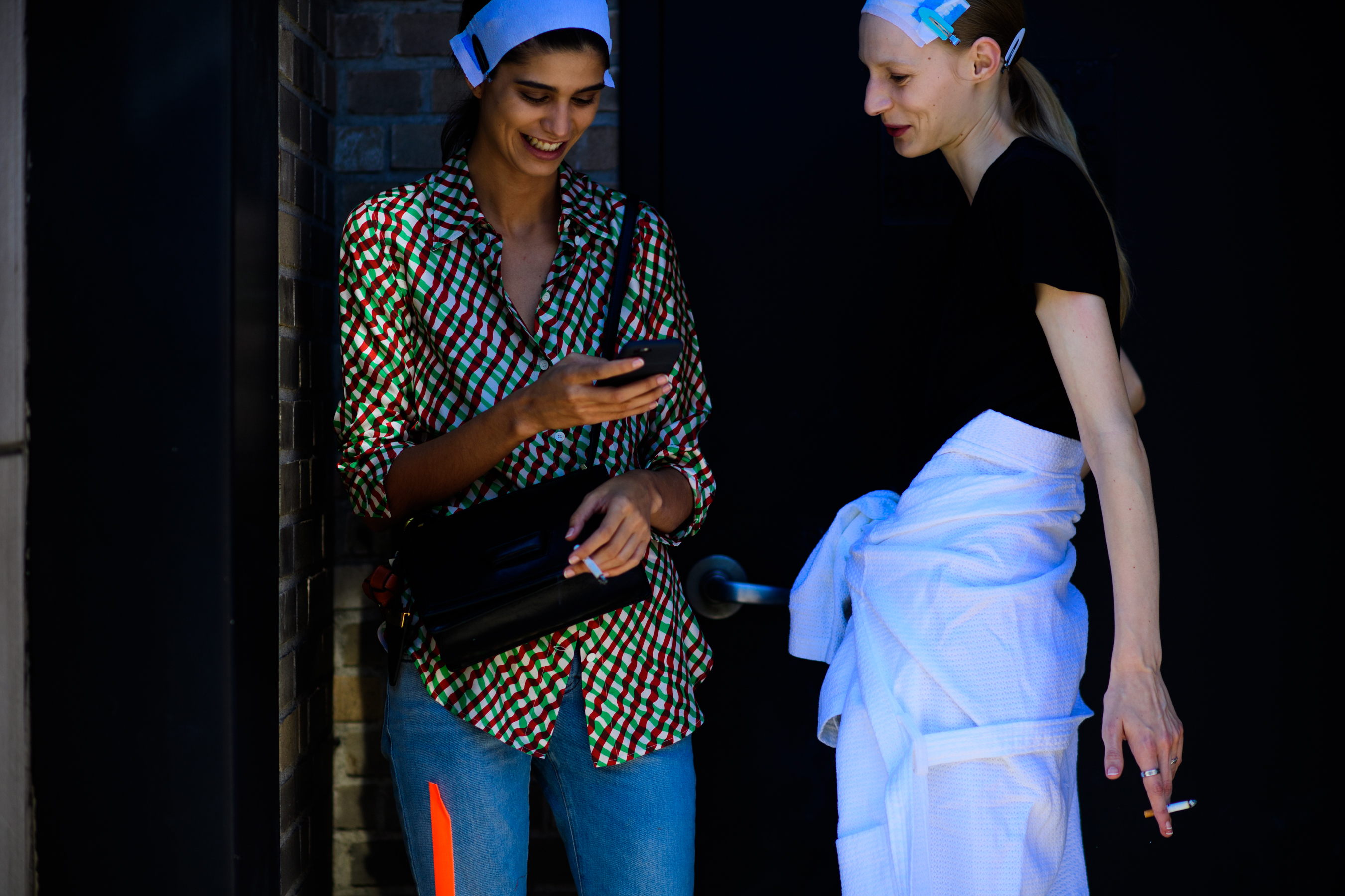 Two models before Boss Women show