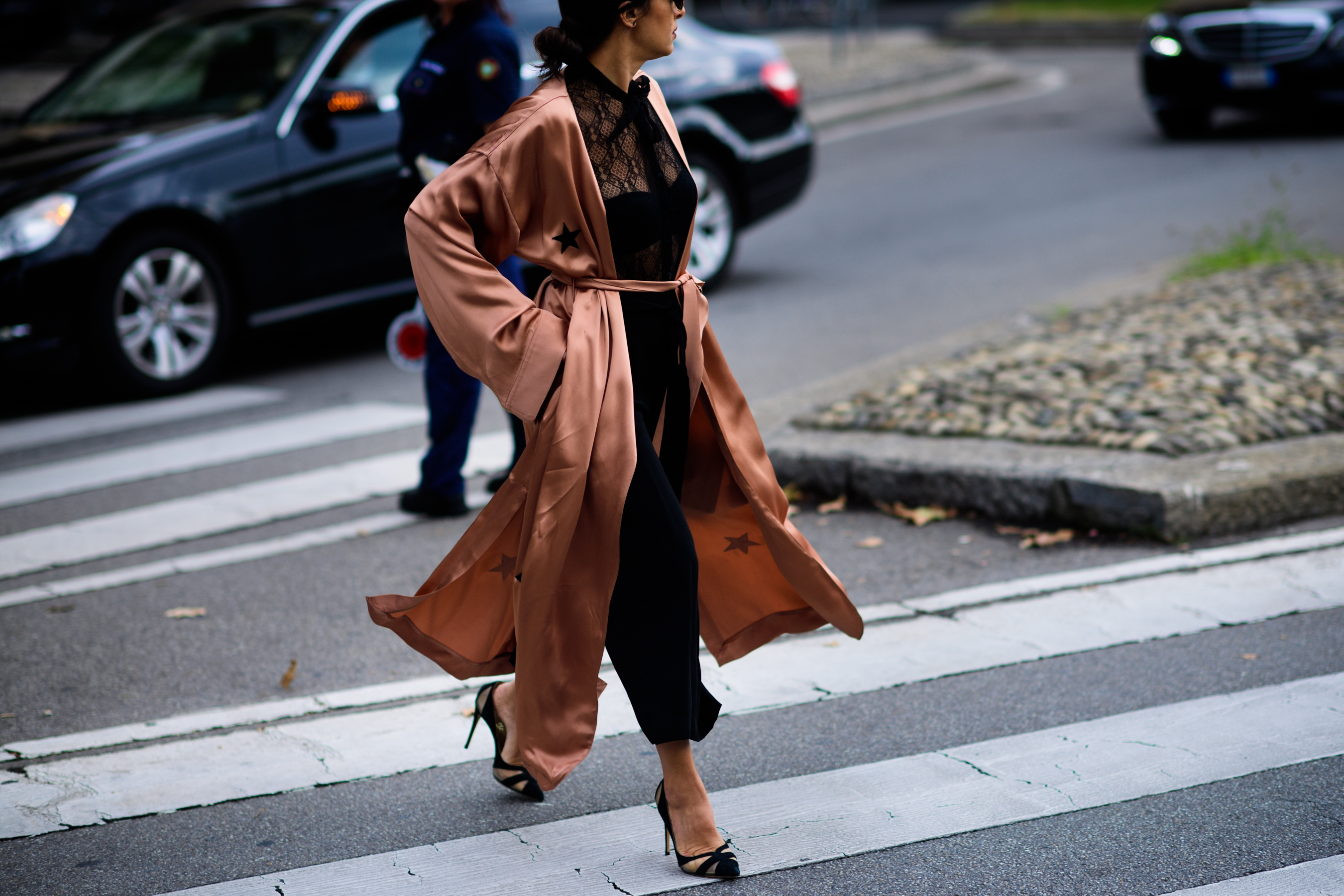 Arabic editor wearing silk robe