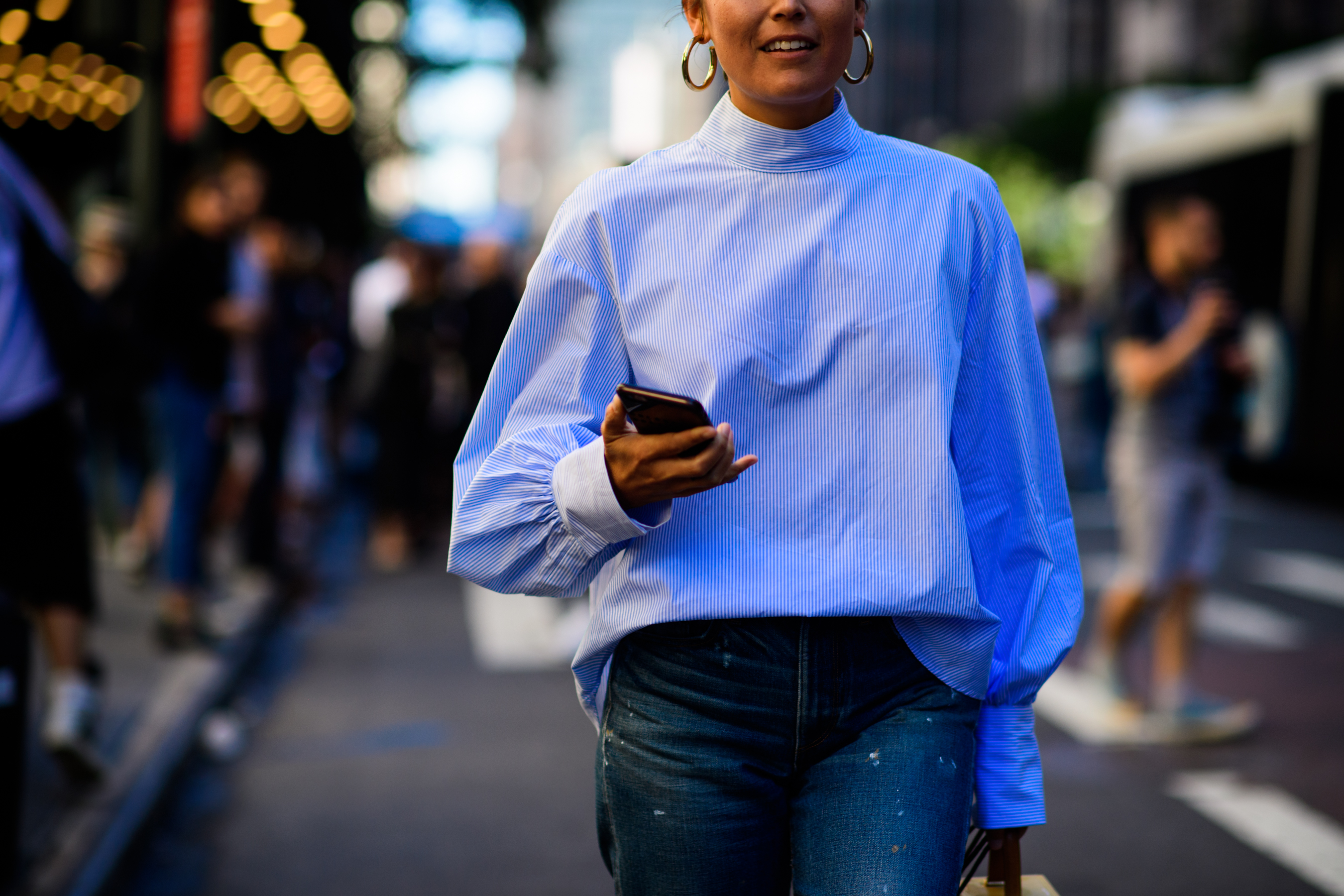 Editor wearing blue shirt